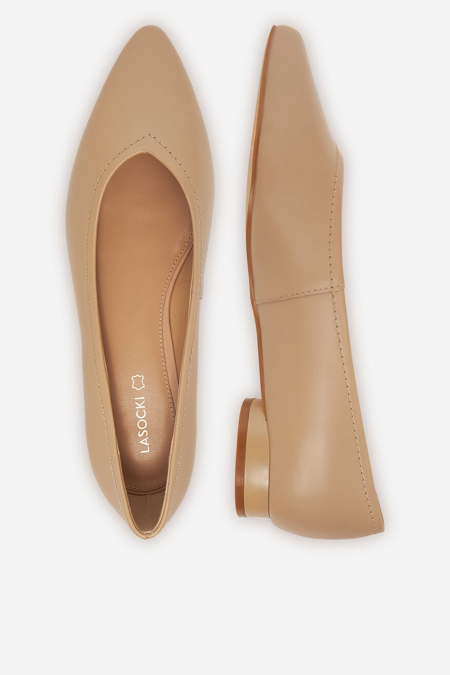 
                Lasocki - Baleriny skórzane - 5903698594453