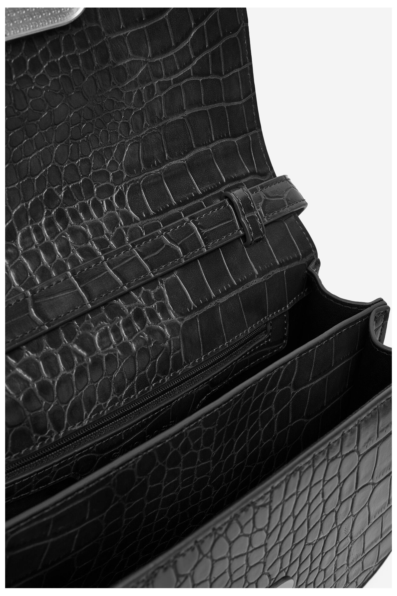 Geantă de mână Gino Rossi CEO-LINA-KQ44-CROCCO NEGRU