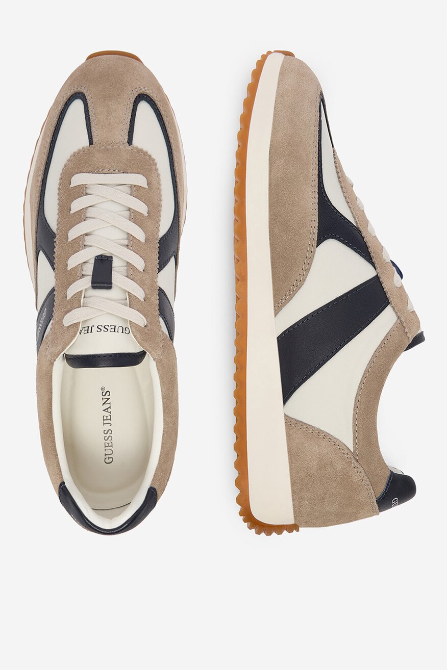 GUESS JEANS - Sneakersy skórzane - 5906751955598