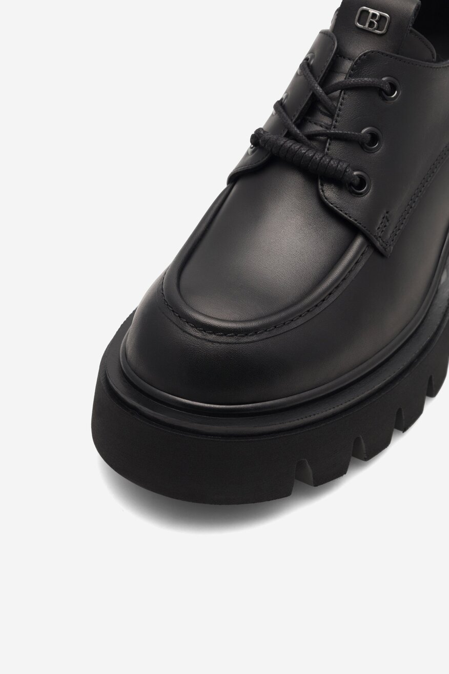 Badura - Półbuty skórzane na słupku - 5904862957876