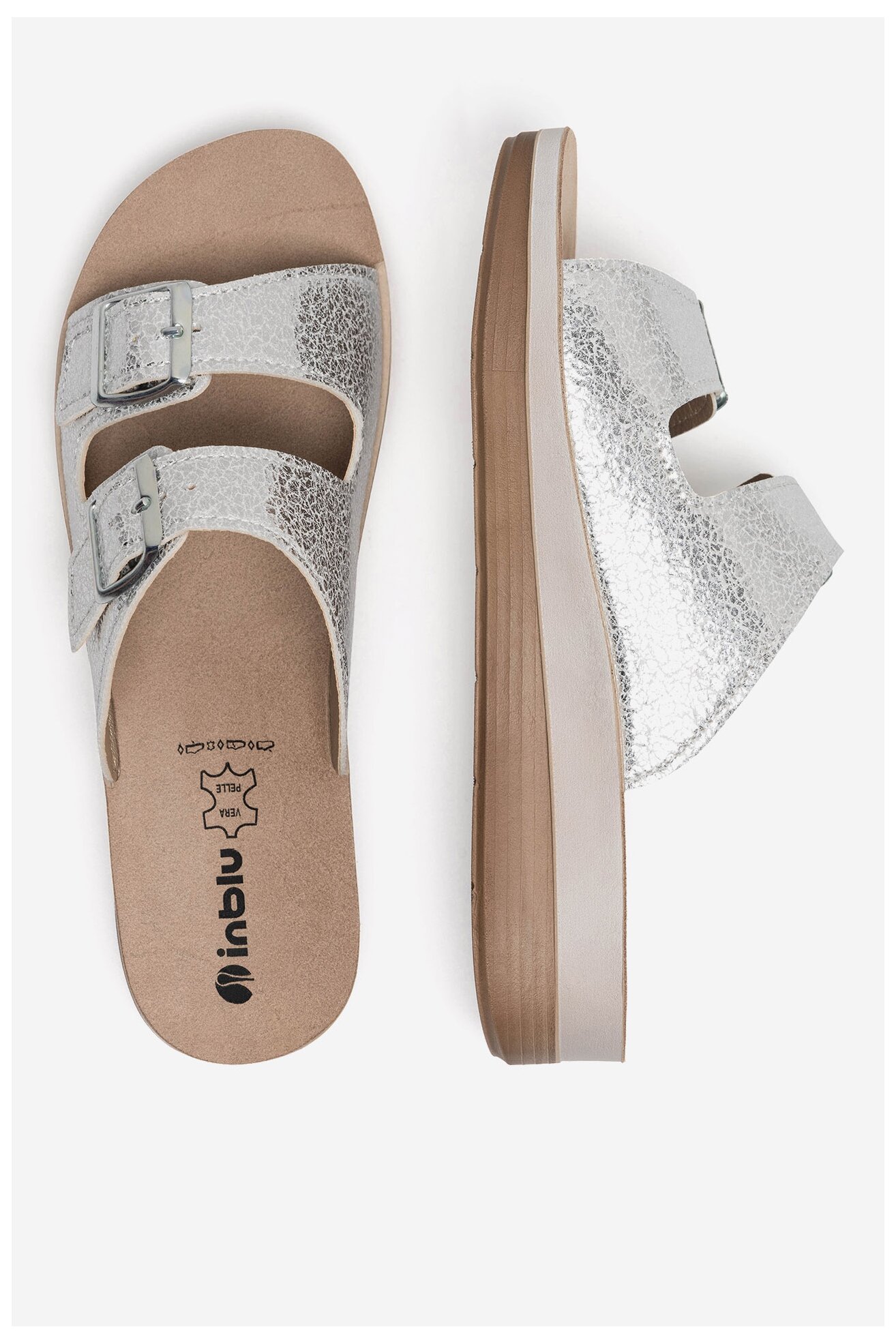 Шльопанець Inblu FT020400 СРІБНИЙ