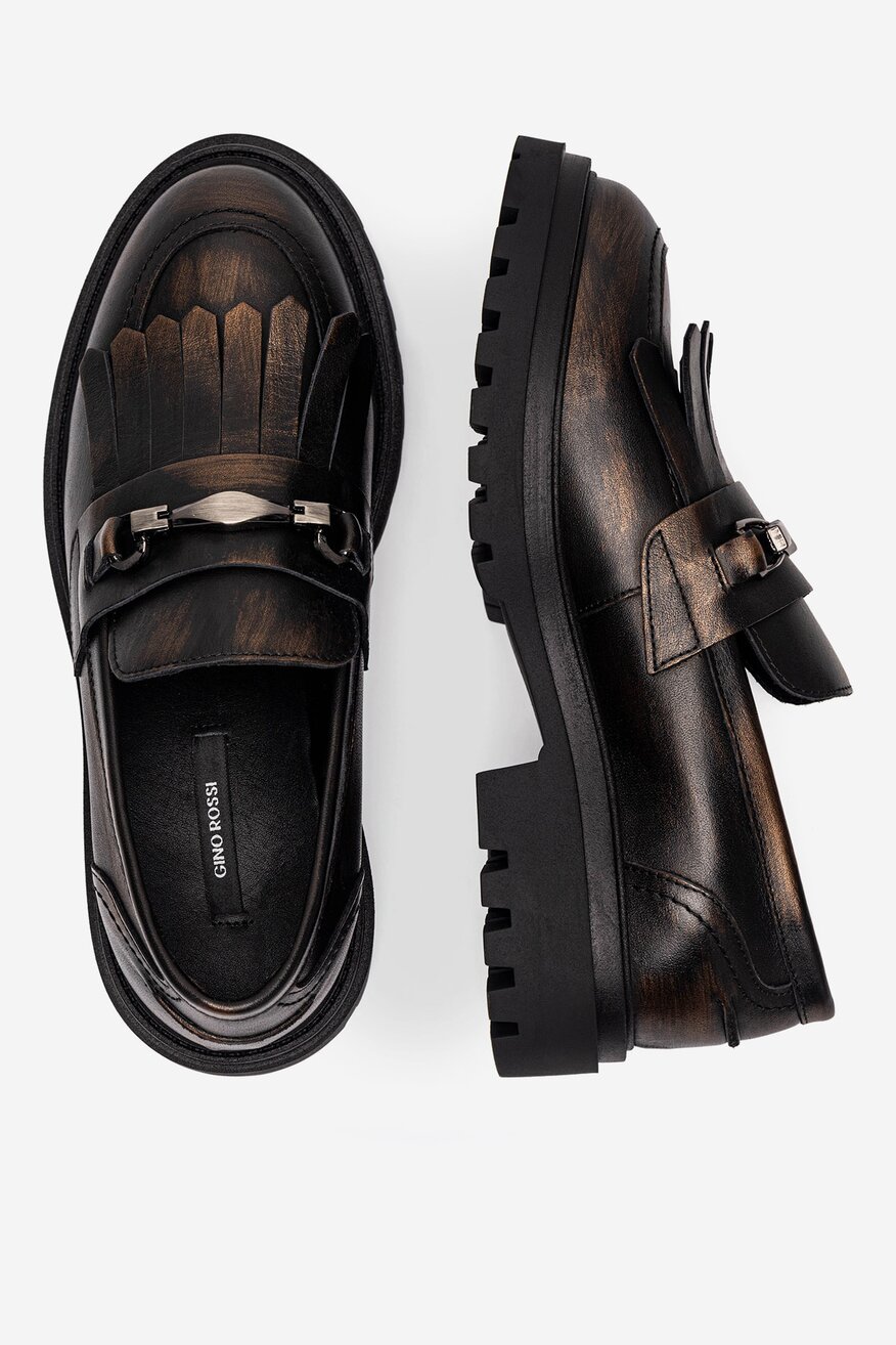Gino Rossi - Loafersy skórzane - 5905588818137