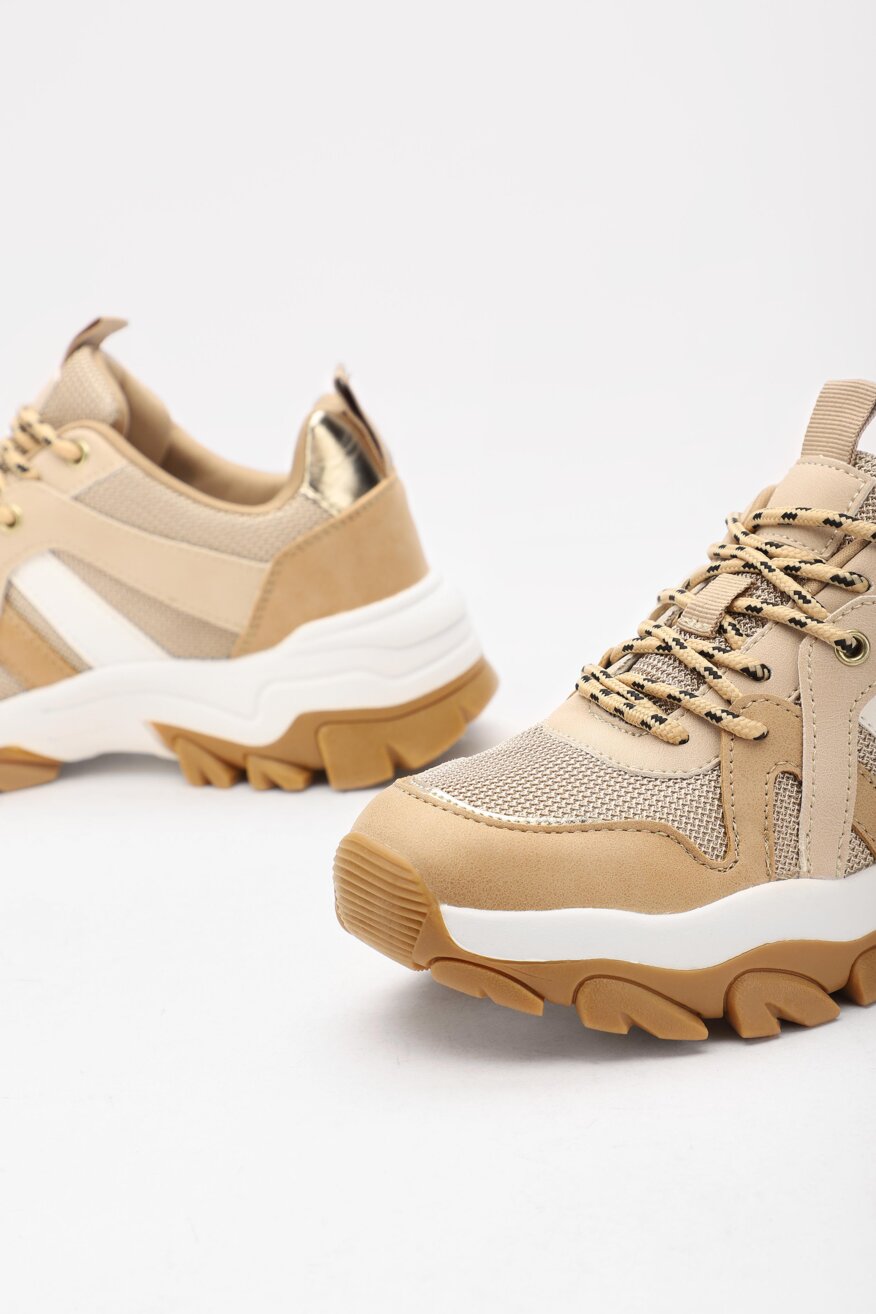 
                Jenny Fairy - Półbuty beżowe sznurowane - 5903698159270