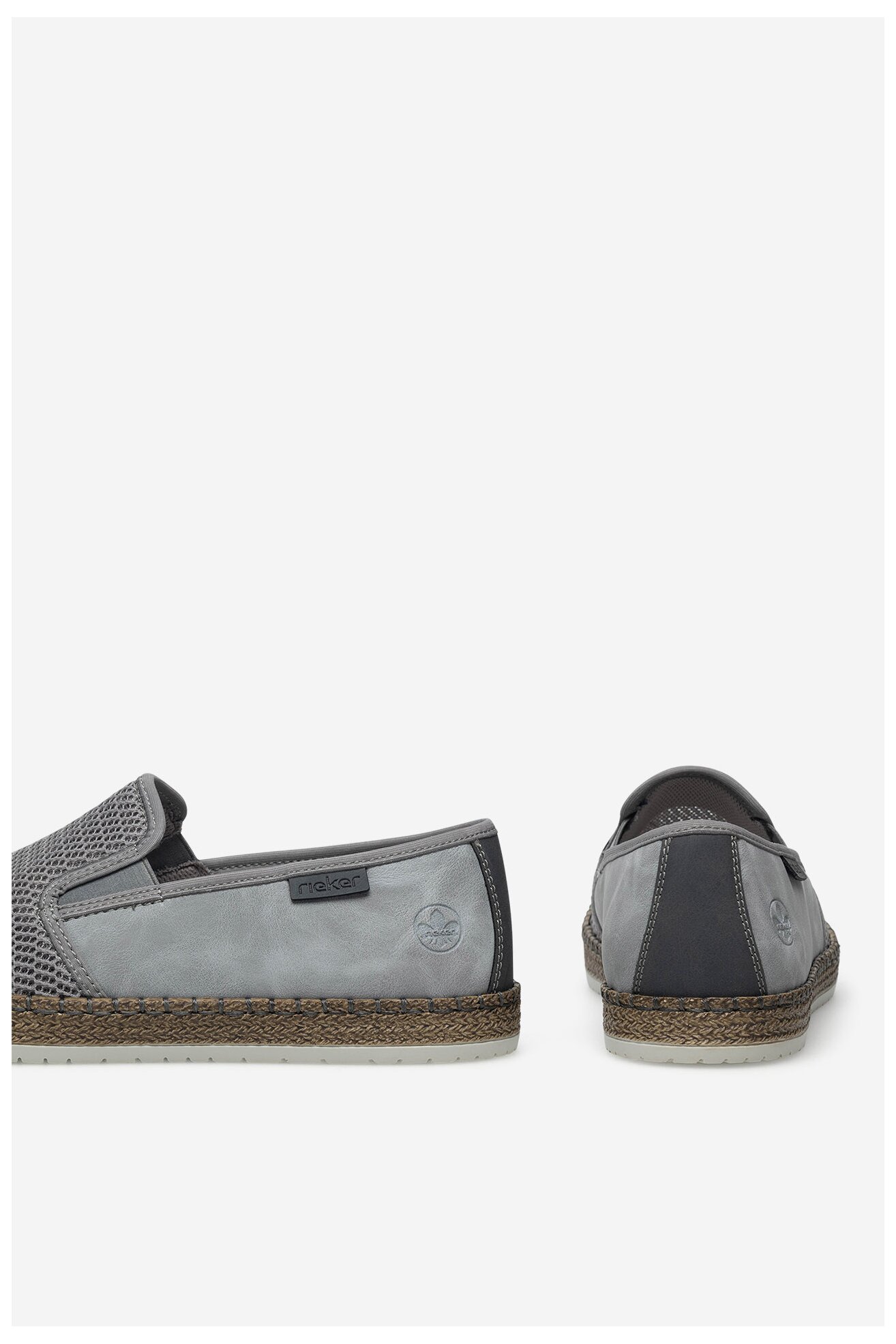 Espadryle Rieker B5265-43 Szary