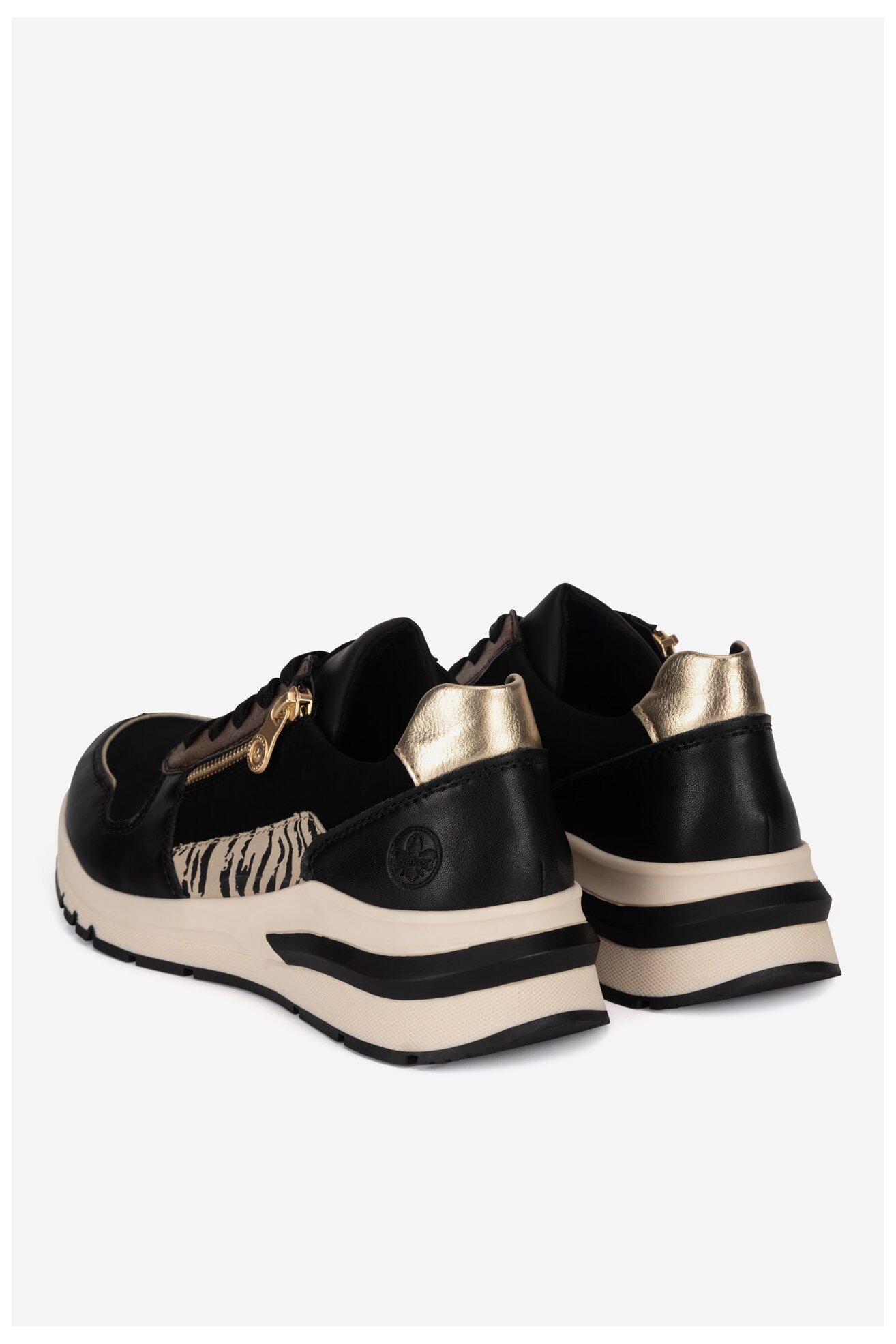 Sneakerși Rieker M6616-00 NEGRU