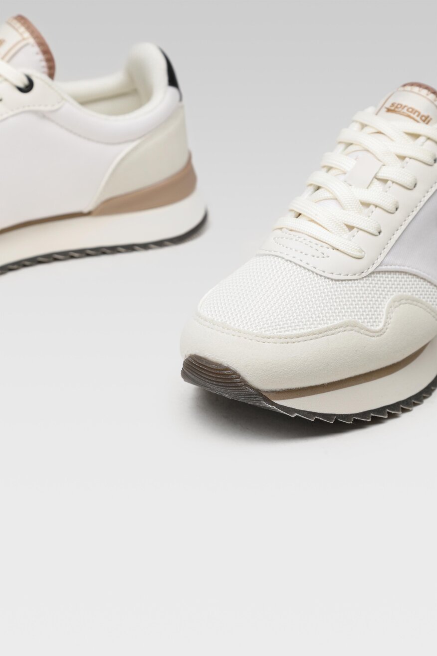 Sprandi - Obuwie sportowe pastelowe beżowe - 5903698939827
