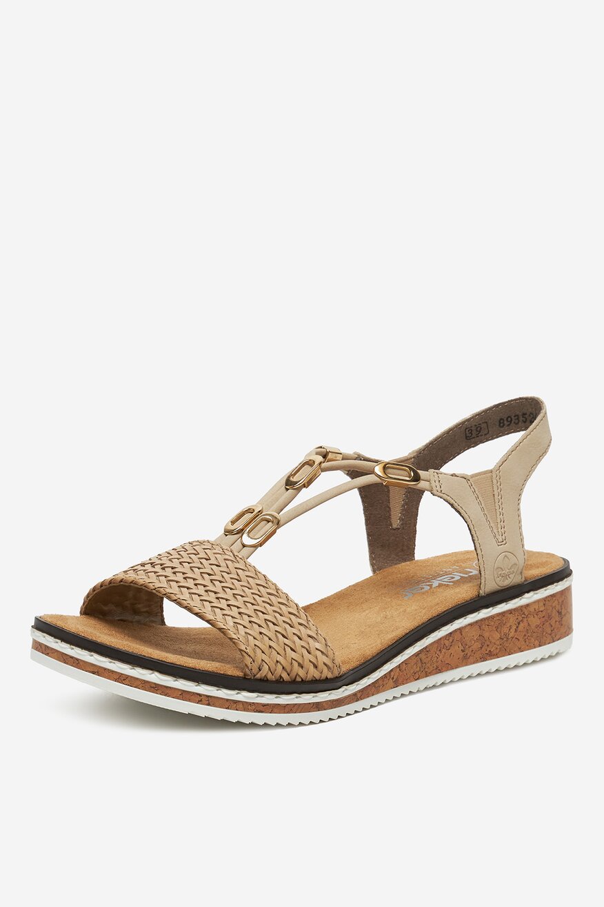 
                Rieker - Sandały na koturnie - 2230078407199