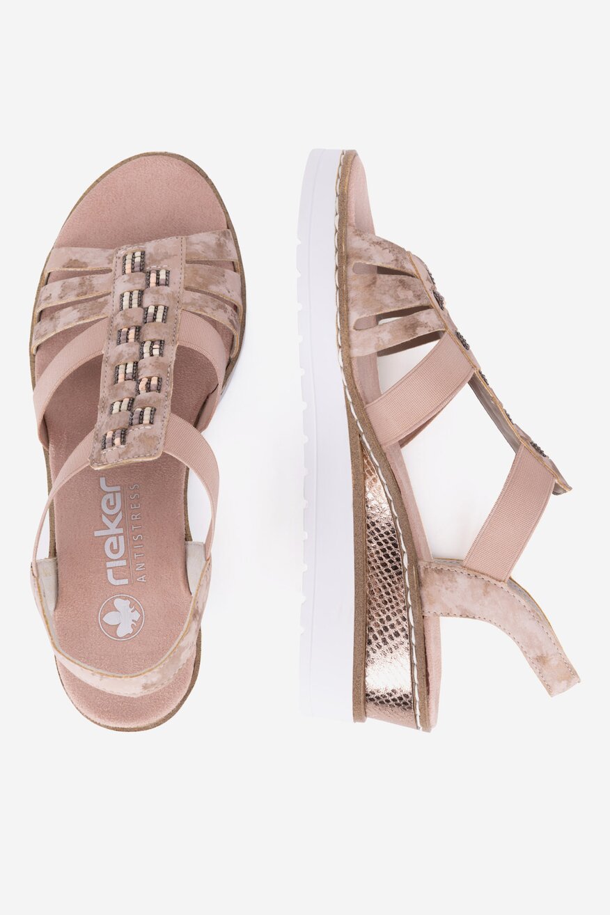 
                Rieker - Sandały na koturnie - 2230056171142