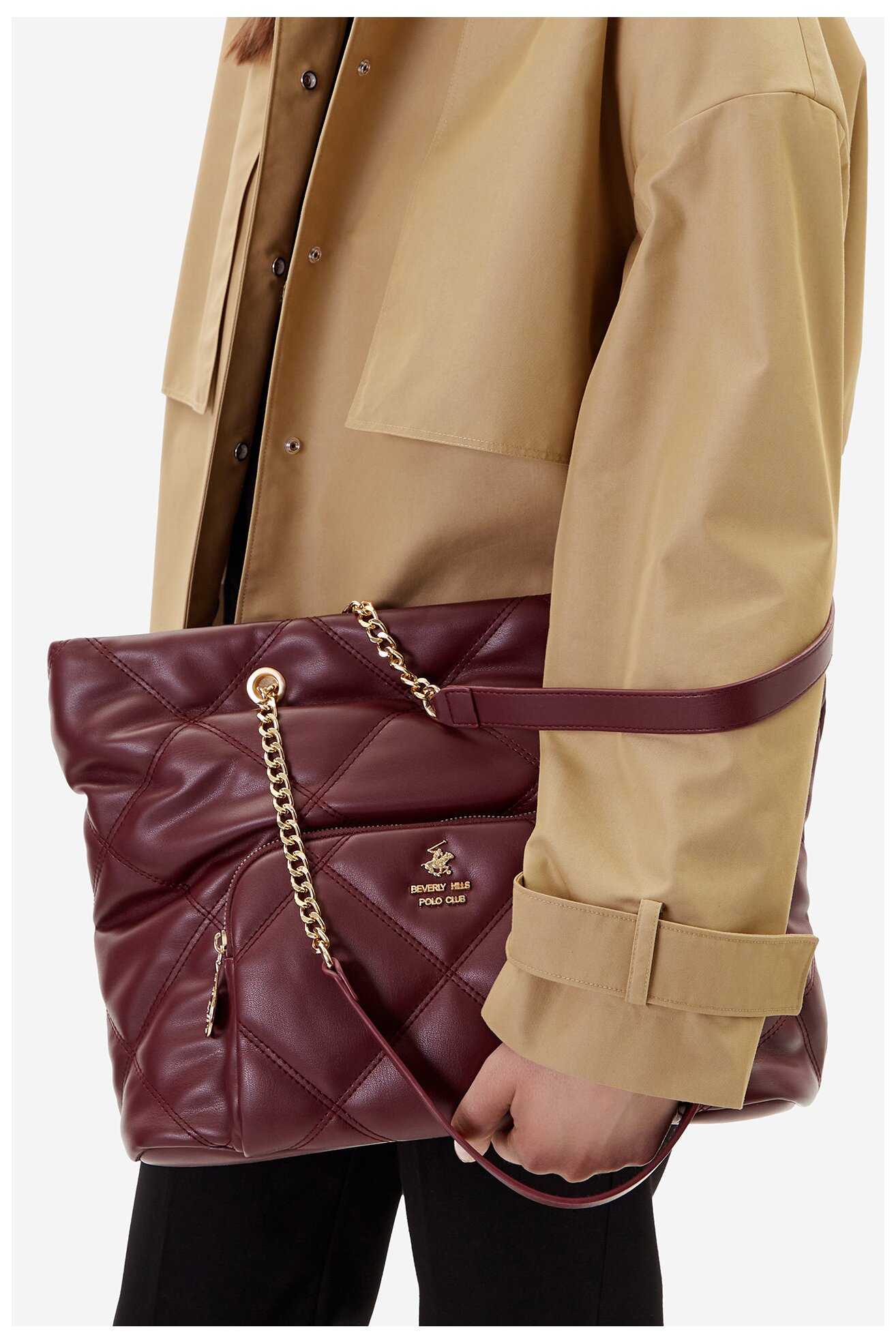 Сумка З Ремінцем Beverly Hills Polo Club CEO-BHPC-C-010-08 БОРДОВИЙ