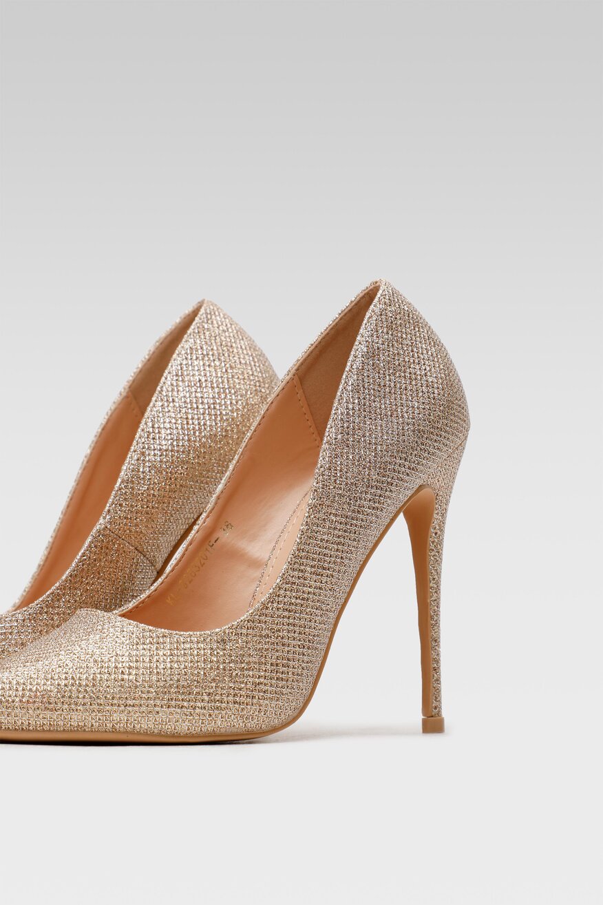 
                DeeZee - Czółenka w szpic złote - 5904248476830