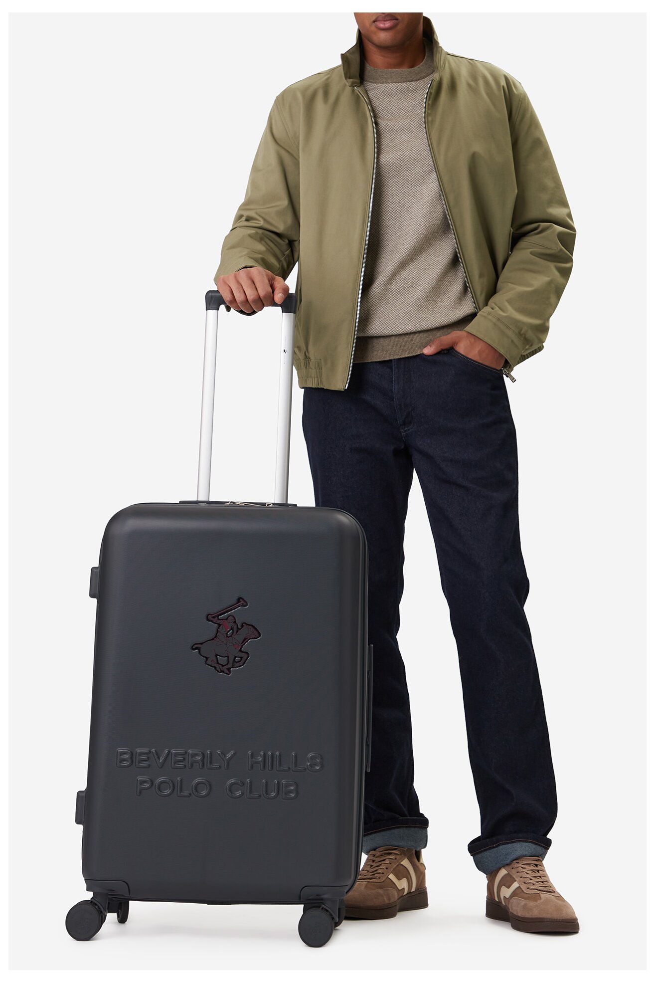 Walizka Beverly Hills Polo Club CEO-BHPC-M-002-08-NAVY Granatowy