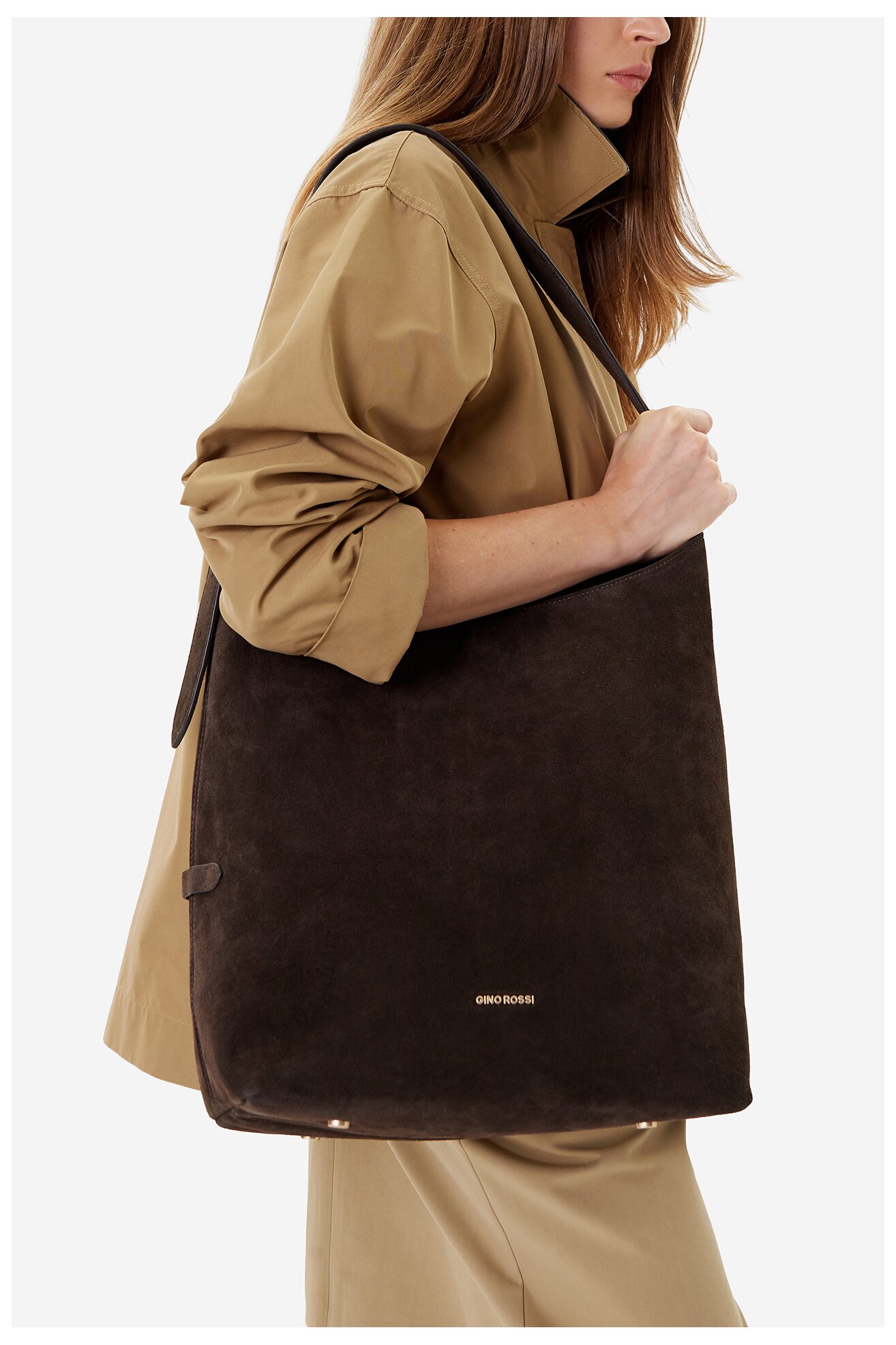 Сумка З Ремінцем Gino Rossi EO-LAILA513-113-1 ТЕМНО-КОРИЧНЕВИЙ