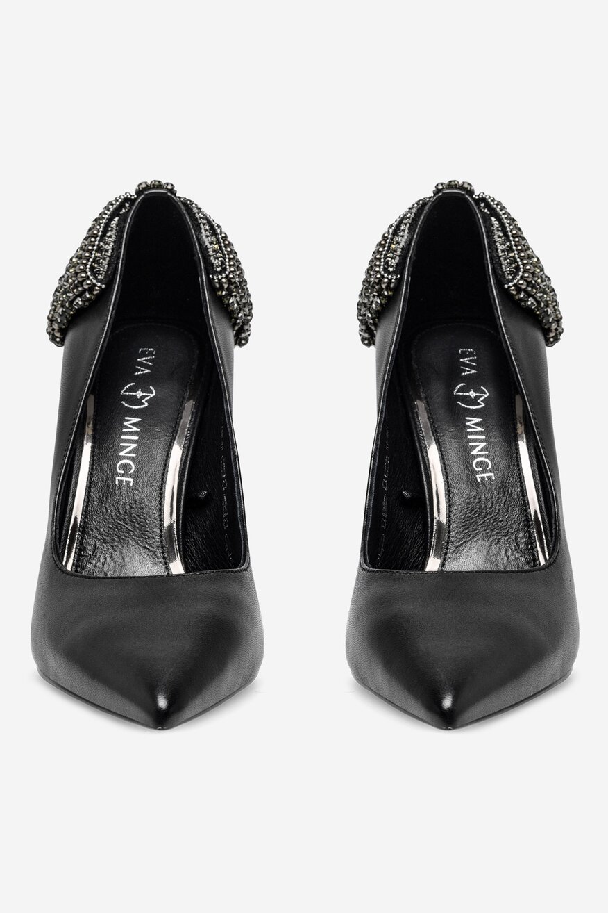 EVA MINGE - Czółenka skórzane na szpilce - 5905588572022