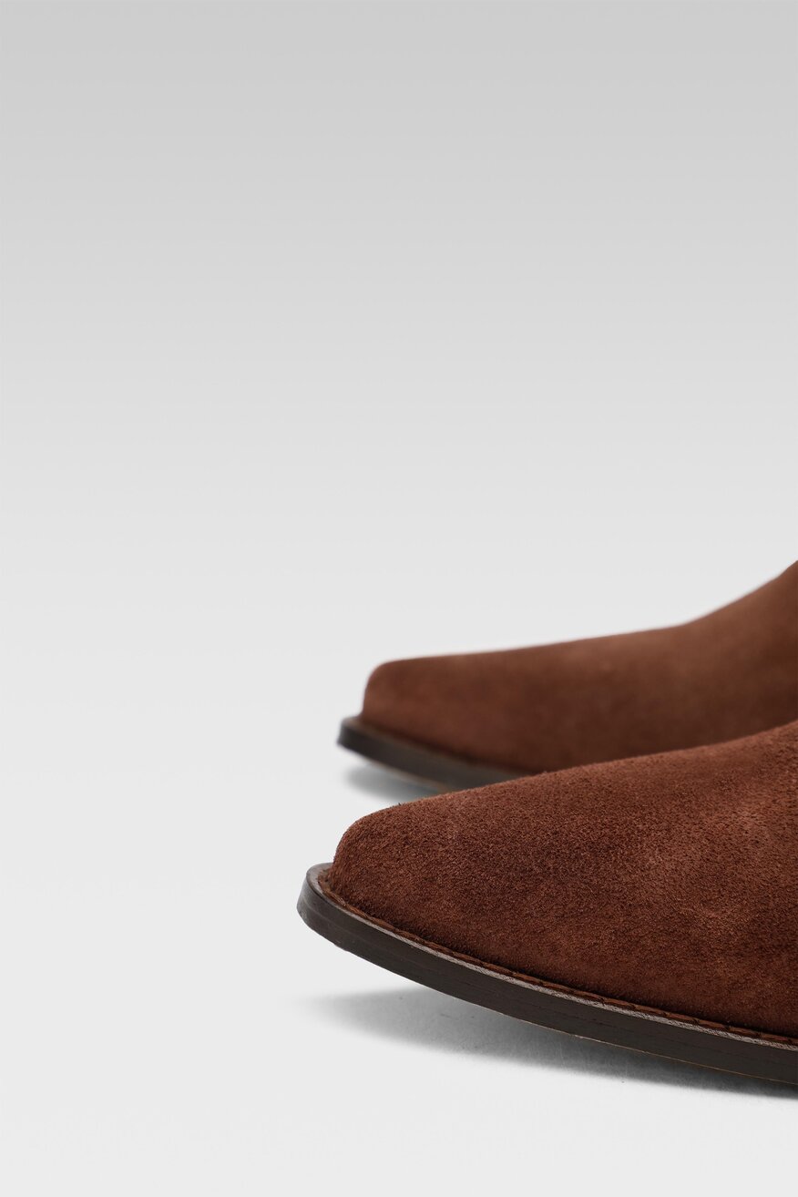 
                Badura - Skórzane botki brązowe - 5904862373683