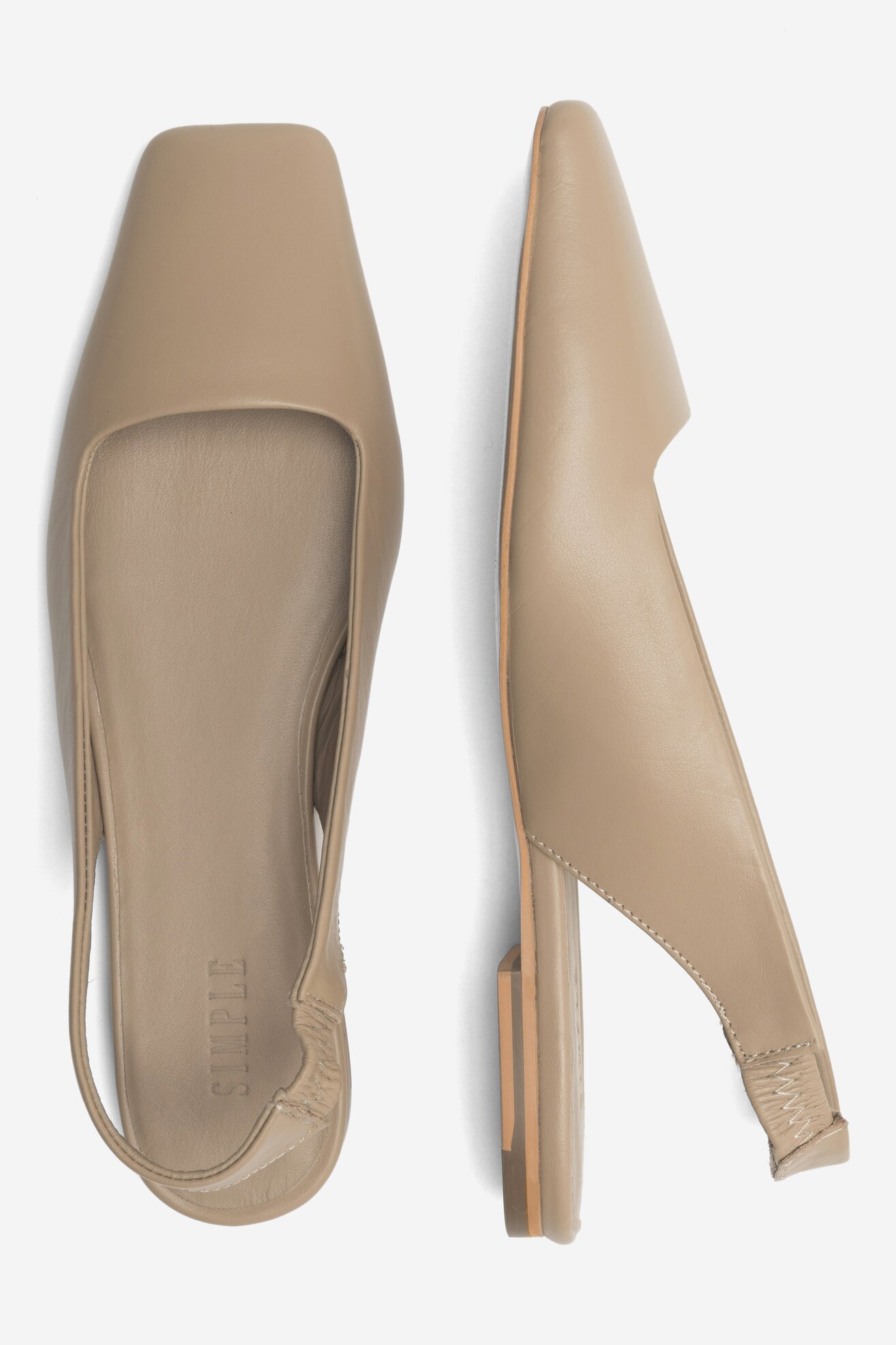 Sandały SIMPLE SARAGOSSA-23SS1419 Beżowy ciemny