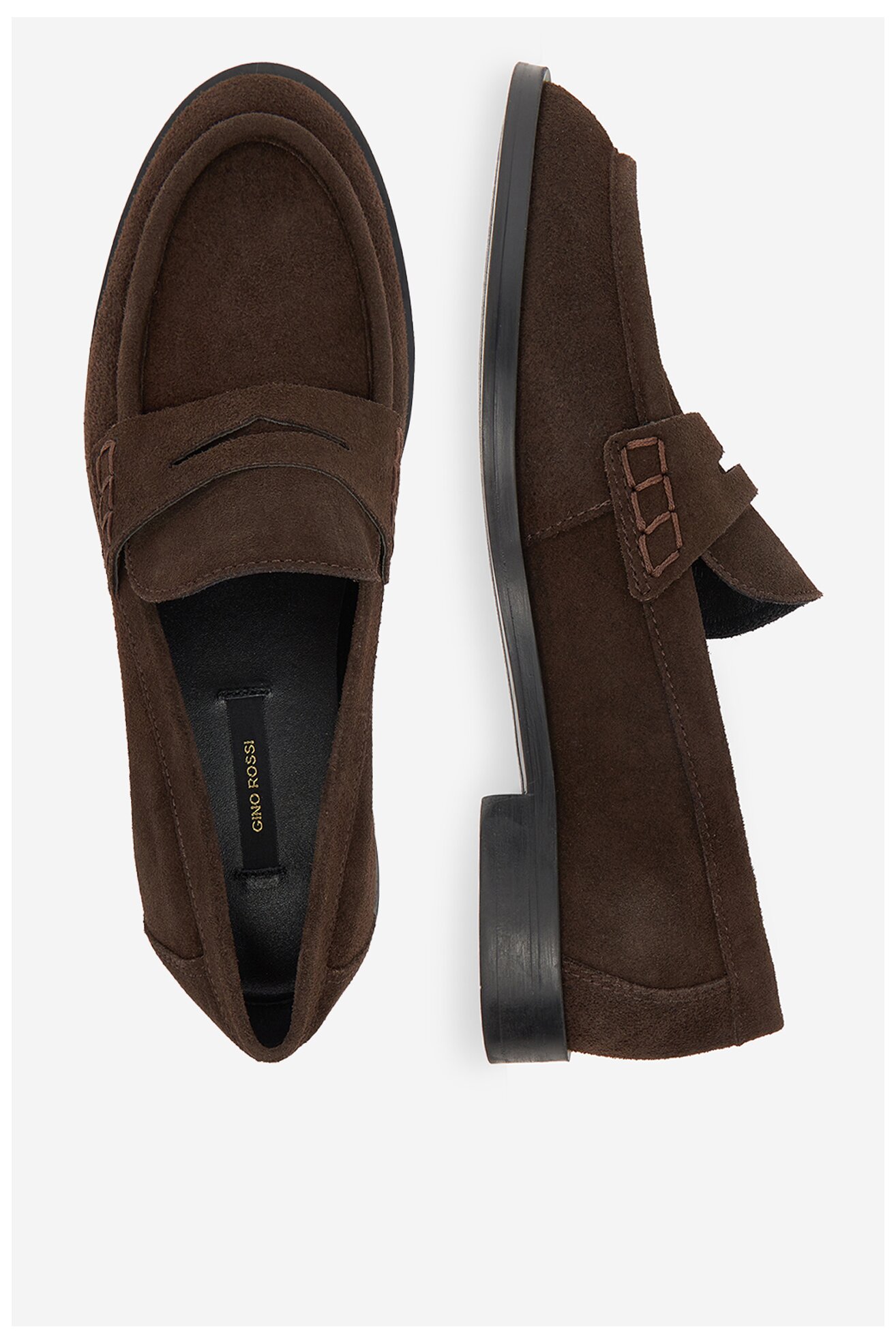 Mokasyn Gino Rossi EO-MANU-2550LM Brązowy ciemny