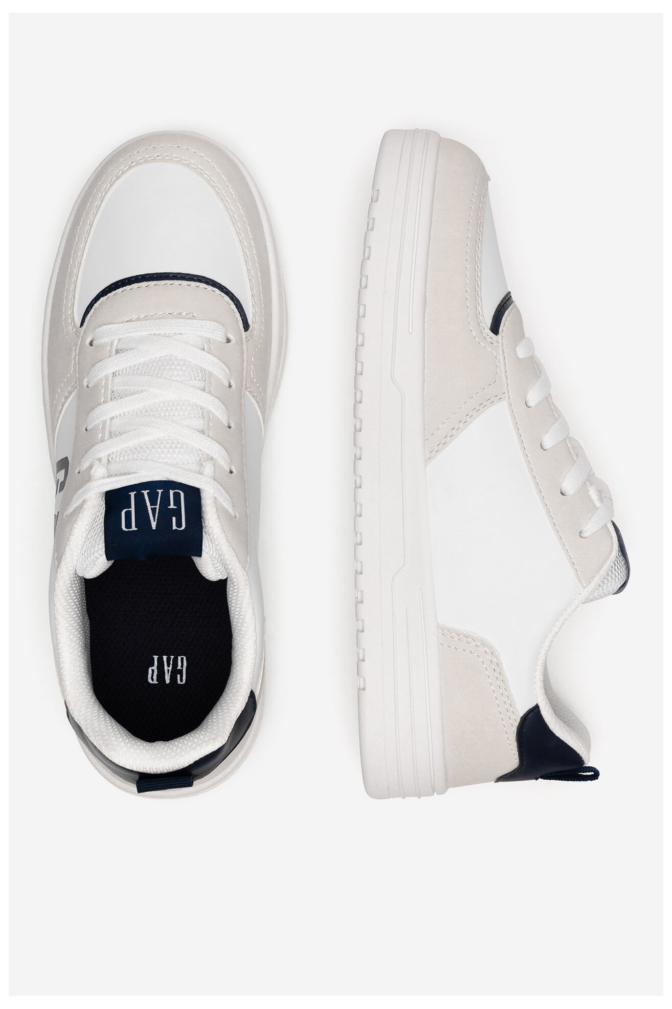 Obuwie sportowe GAP BOSTON CUP LOW Y GP515036AY-WH00 Biały