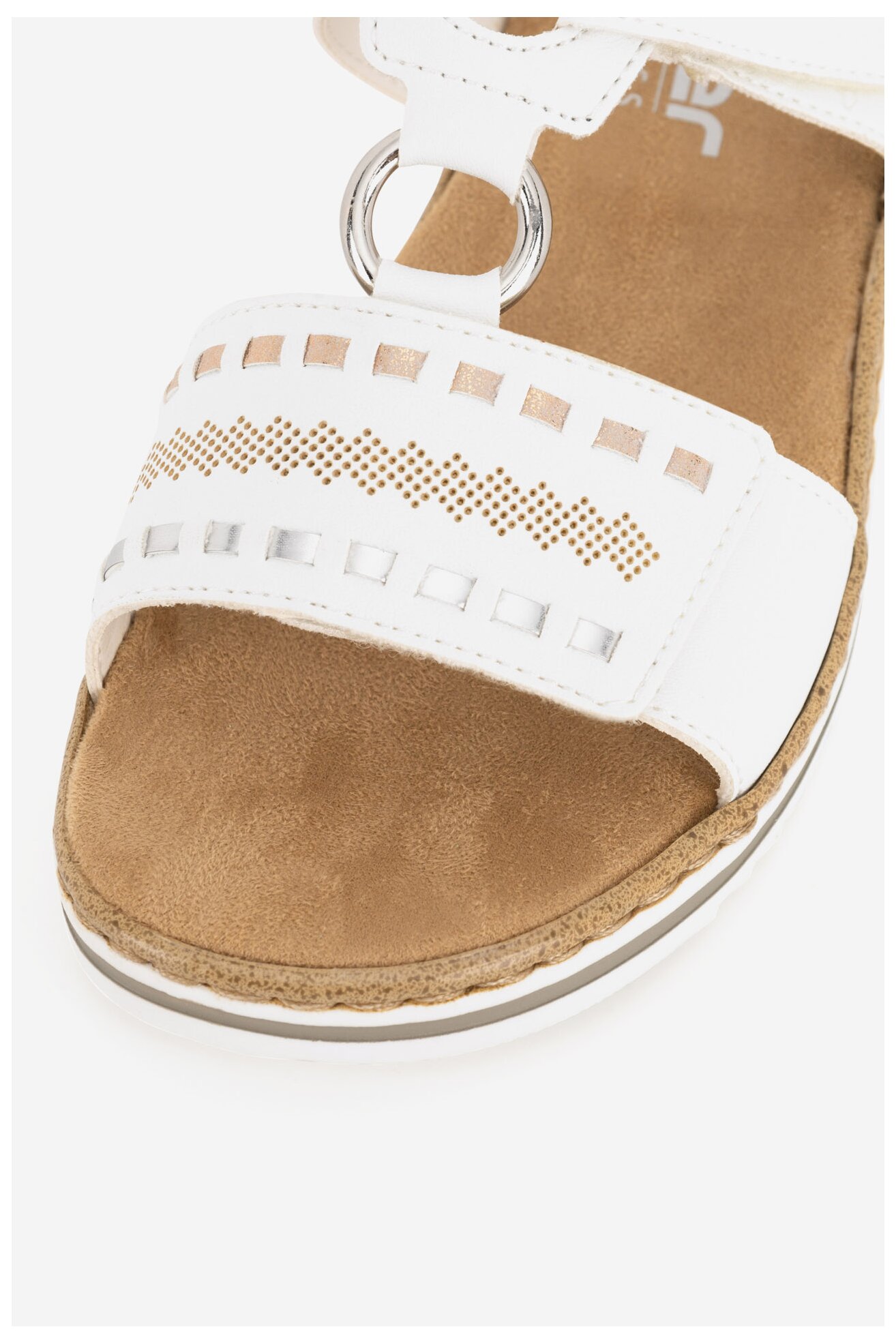 Klapki Rieker V0636-80 Biały