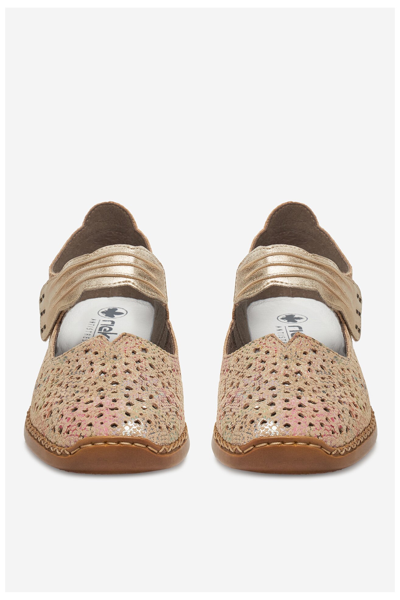 Baleriny Rieker 41399-92 Beżowy