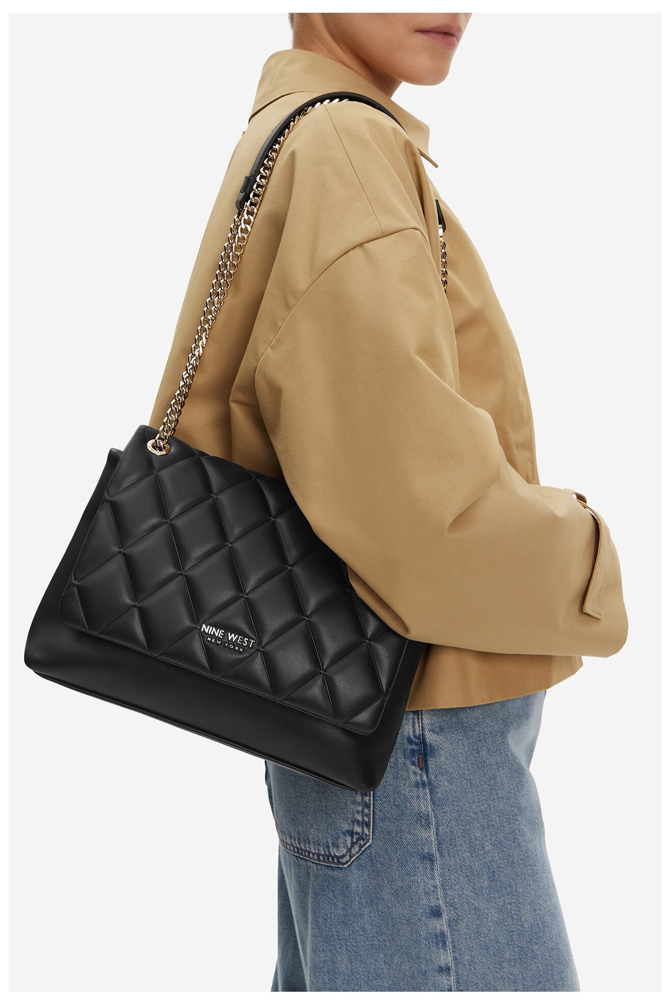 Kézitáska NINE WEST CEO-CHARLOTTE-S22560-5 FEKETE