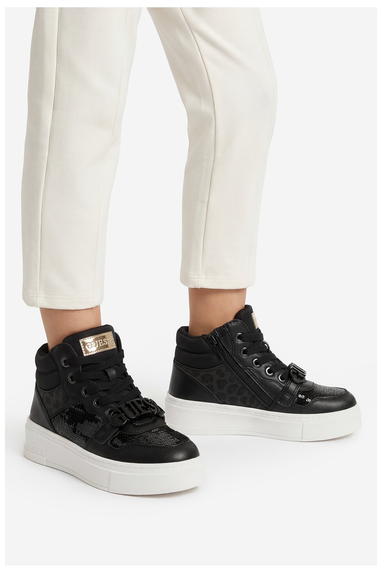 Sneakers GUESS CEOWB-AVO-357-05 Czarny