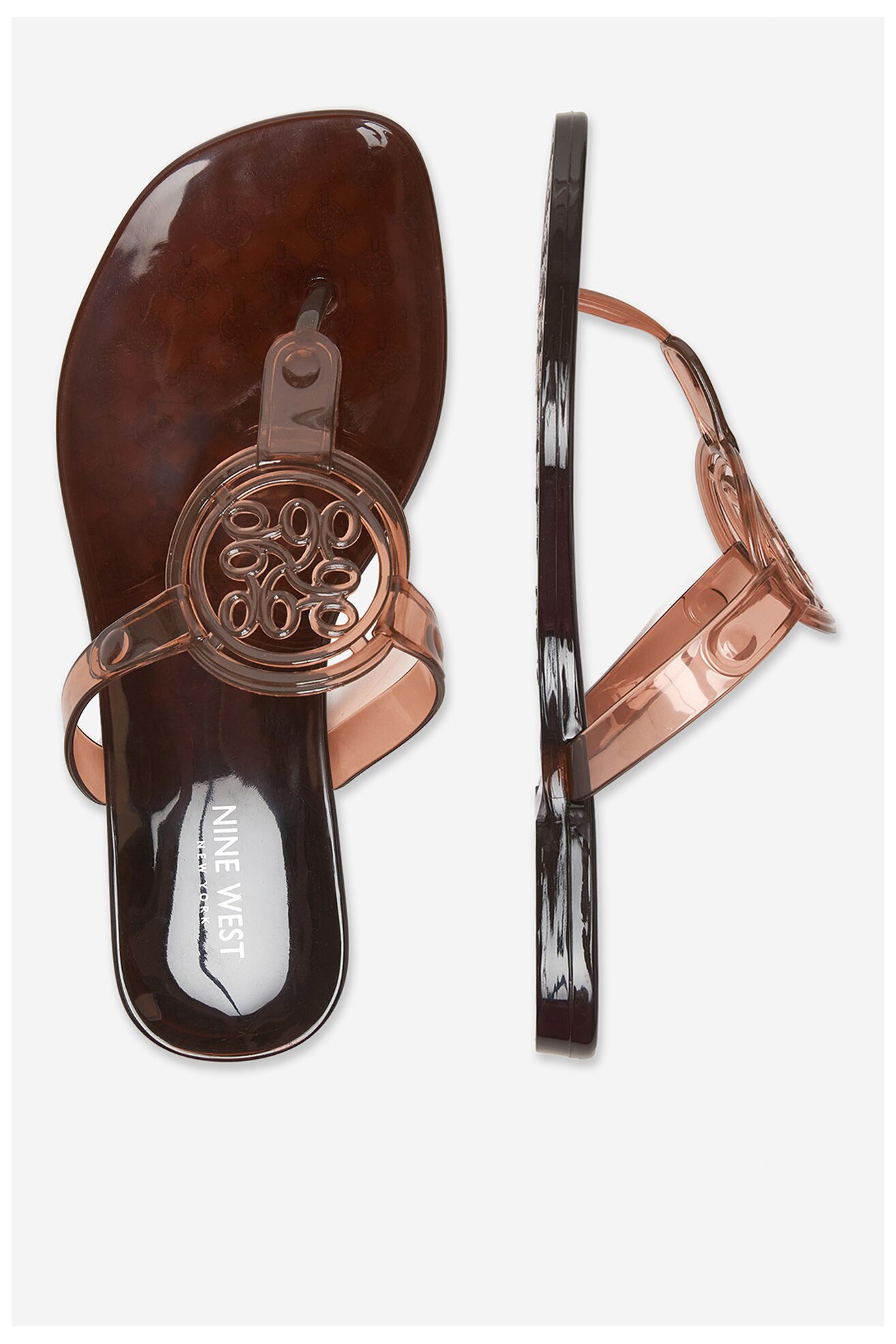 Klapki NINE WEST CEO-CT0906-1 Brązowy jasny