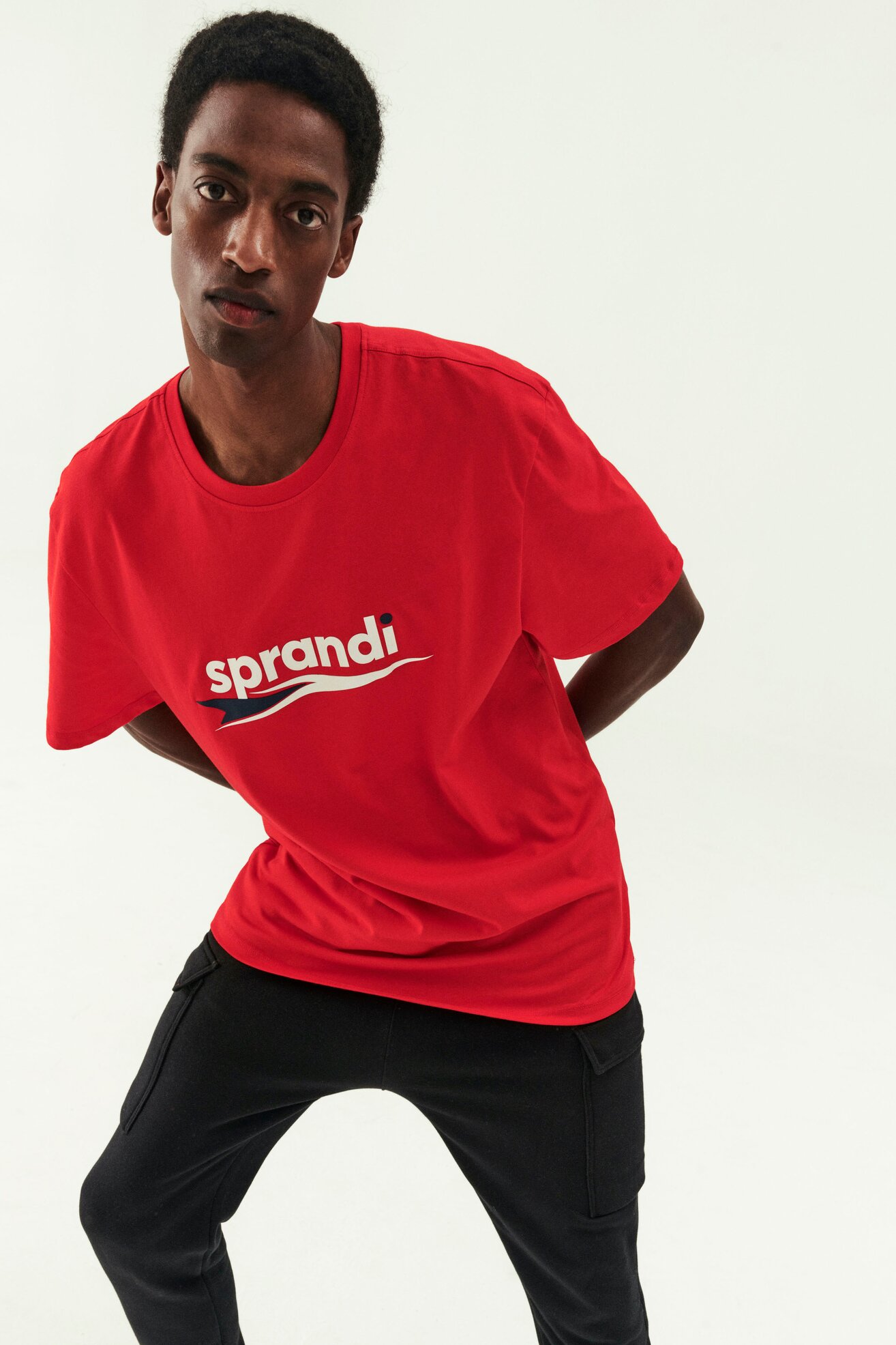 T-shirt Sprandi SS21-TSM005 Czerwony