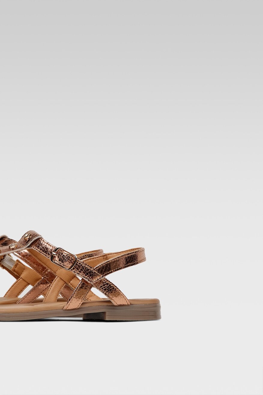 
                Lasocki - Skórzane sandały z aplikacją - 5904248696511