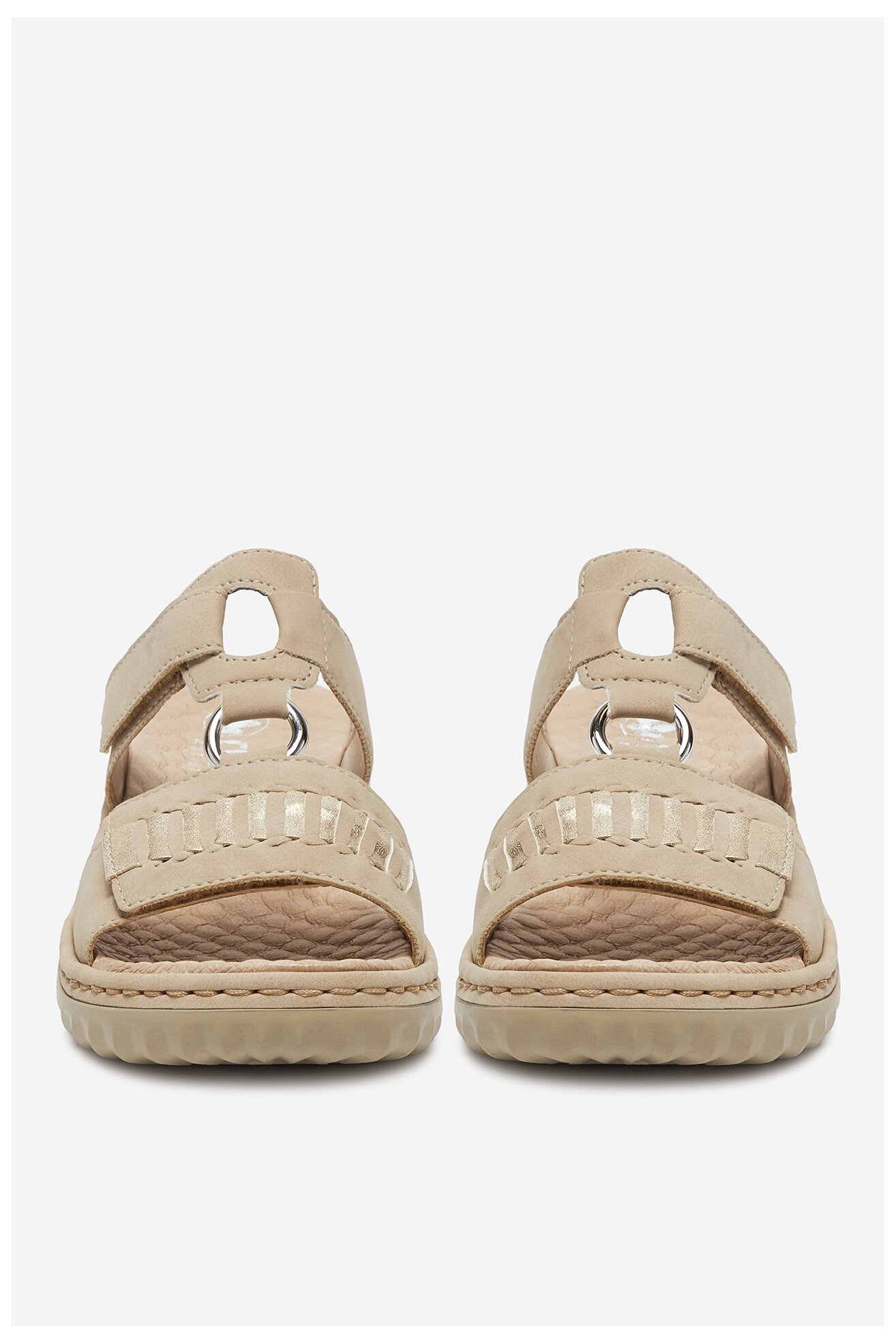 Klapki Rieker 60481-62 Beżowy jasny