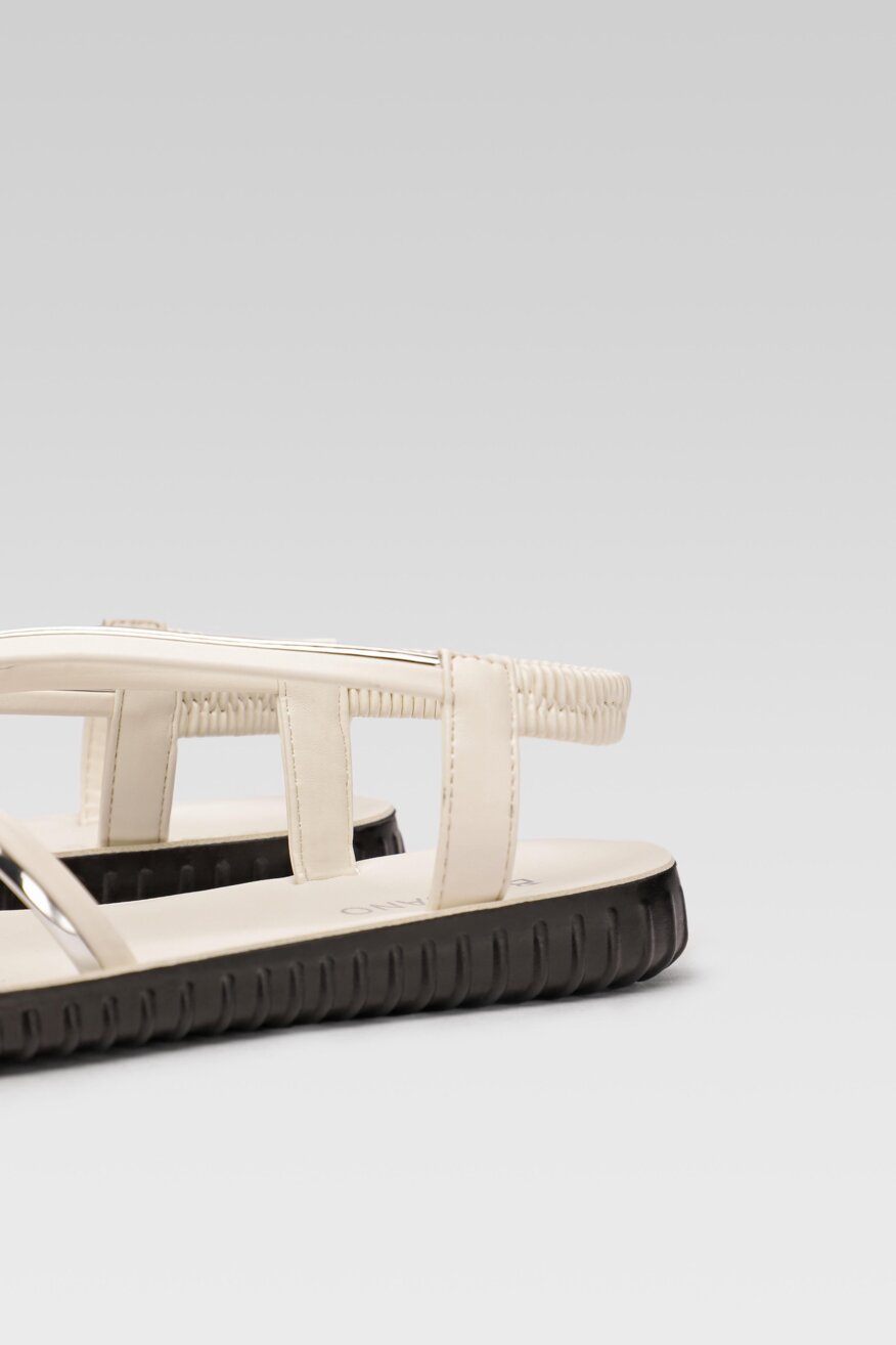 
                Bassano - Sandały pastelowe białe - 5903698558547