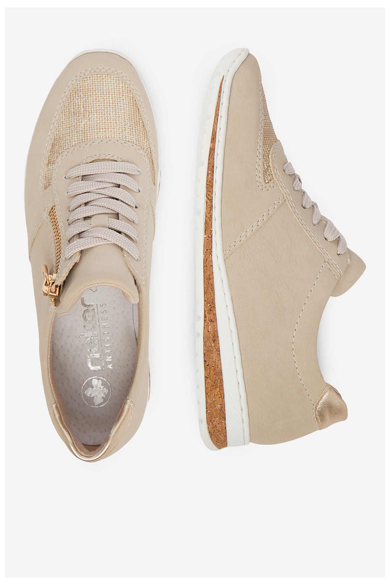 Półbuty Rieker CEO-N5121-60 Beżowy