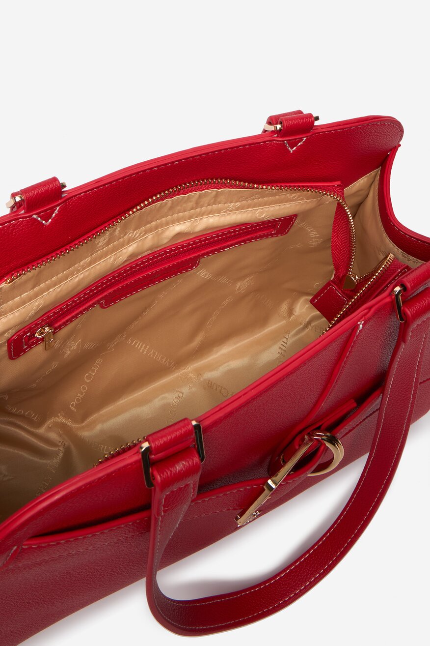 
                Дамска чанта Beverly Hills Polo Club ЧЕРВЕН - 5906751599228