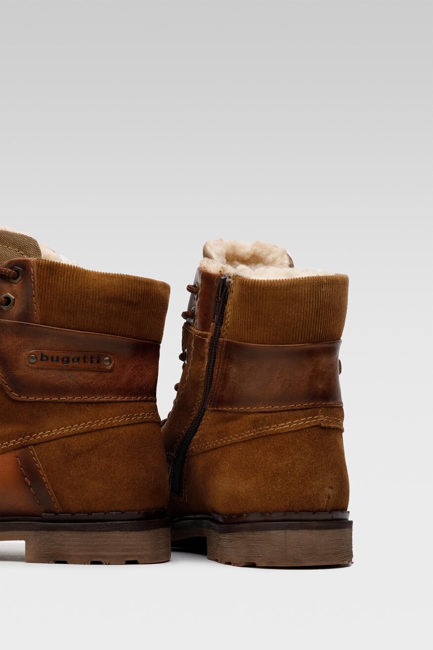 Bugatti - Trzewiki ocieplane skórzane - 5904248908782
