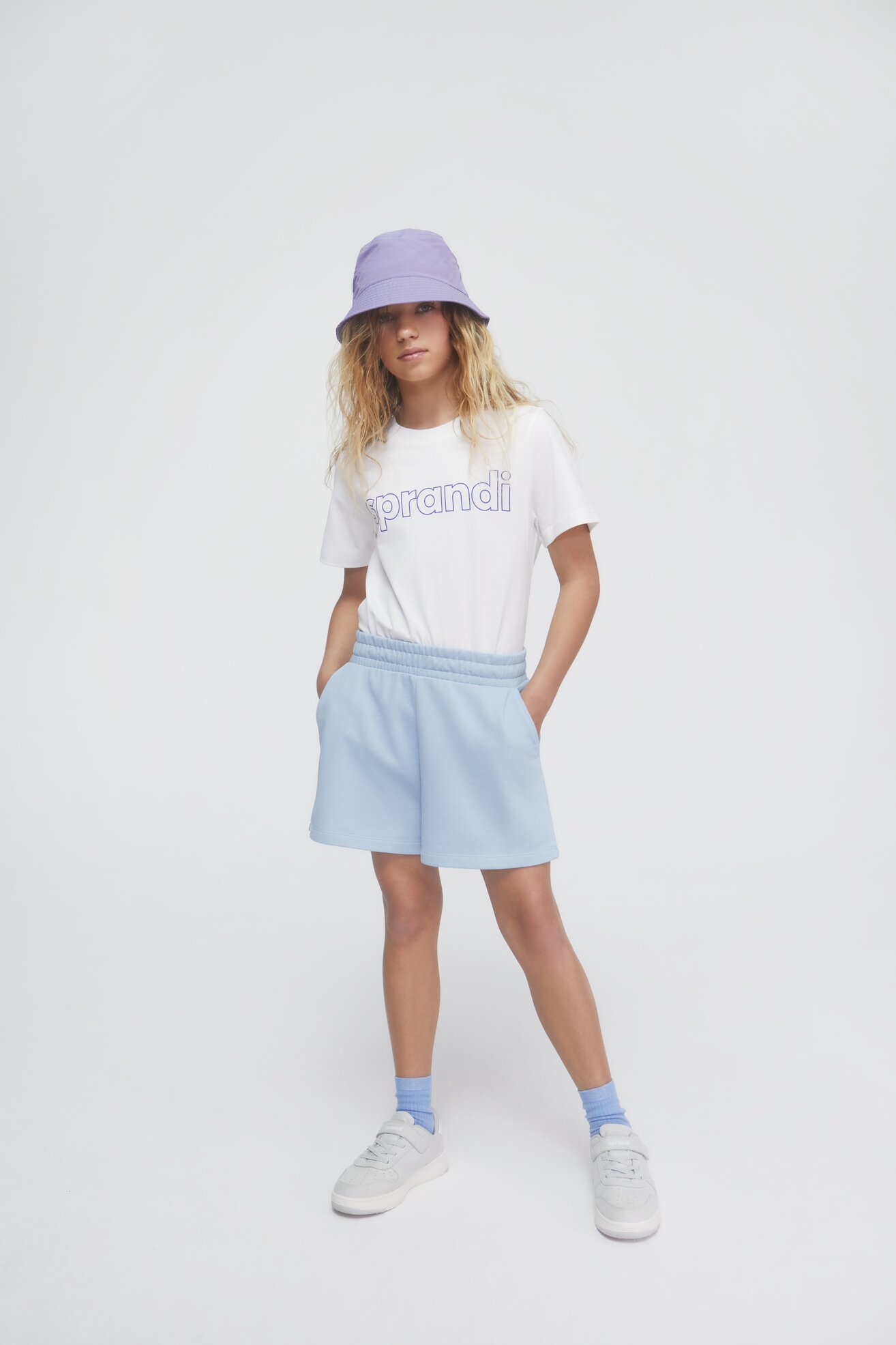 Spodenki Sprandi SS21-SHG001 Niebieski jasny