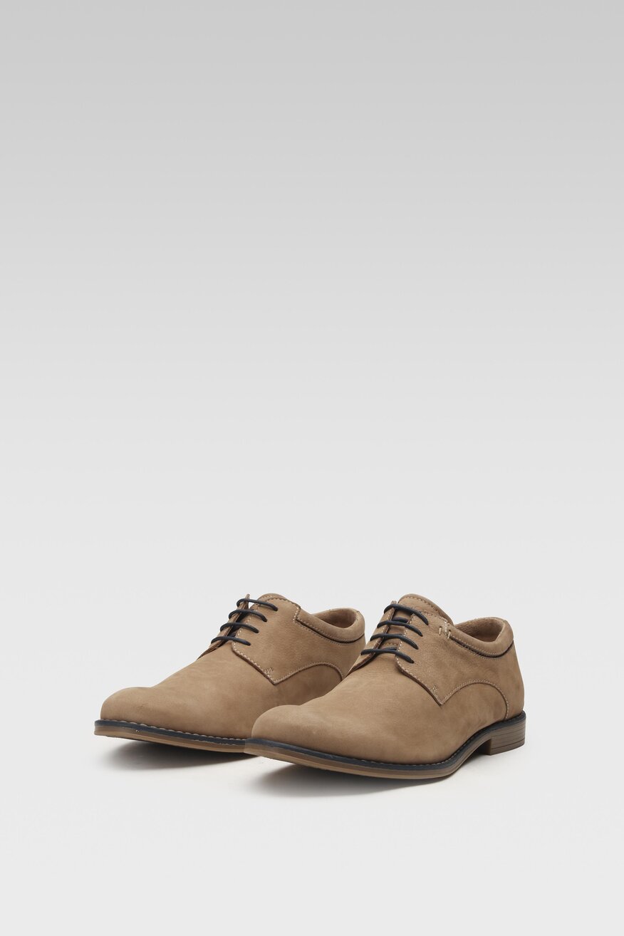 
                Lasocki - Skórzane półbuty beżowe - 5904862571713