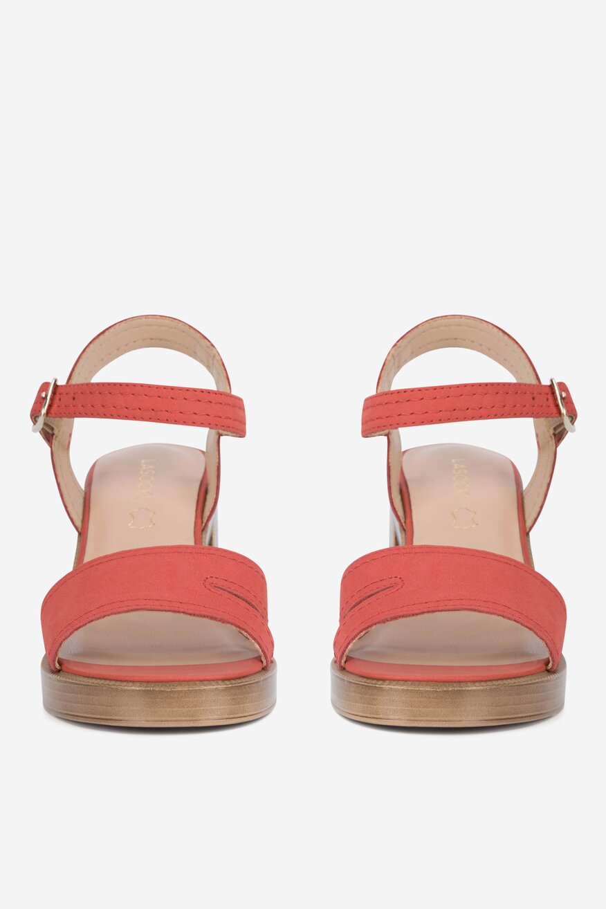 
                Lasocki - Sandały skórzane na słupku - 5905588698760