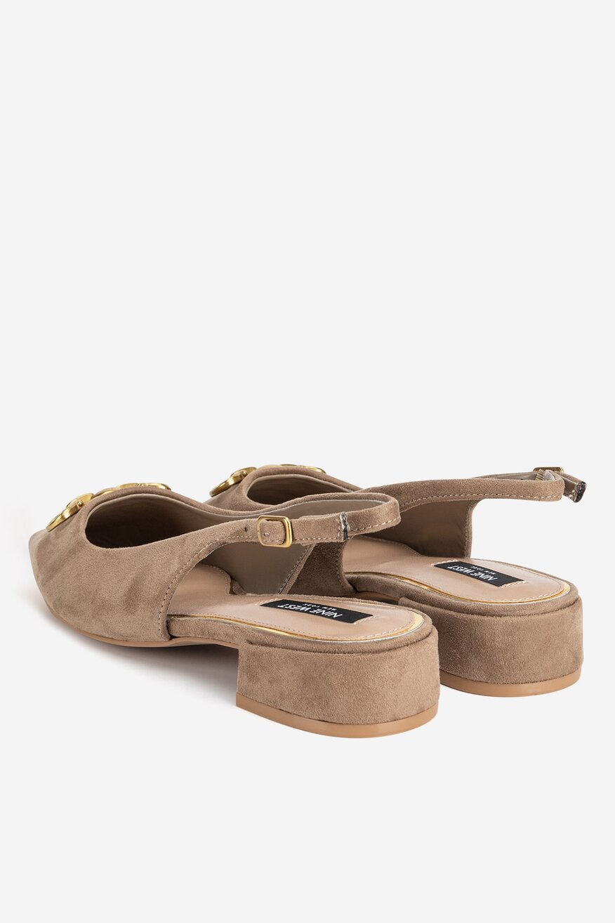 NINE WEST - Baleriny z odkrytą piętą - 5905588889830