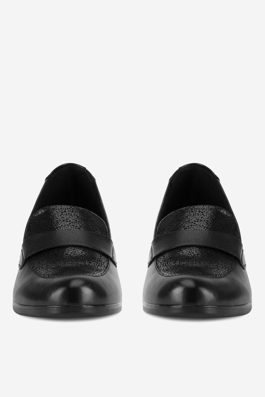 Go Soft - Loafersy skórzane na obcasie - 5903698727622