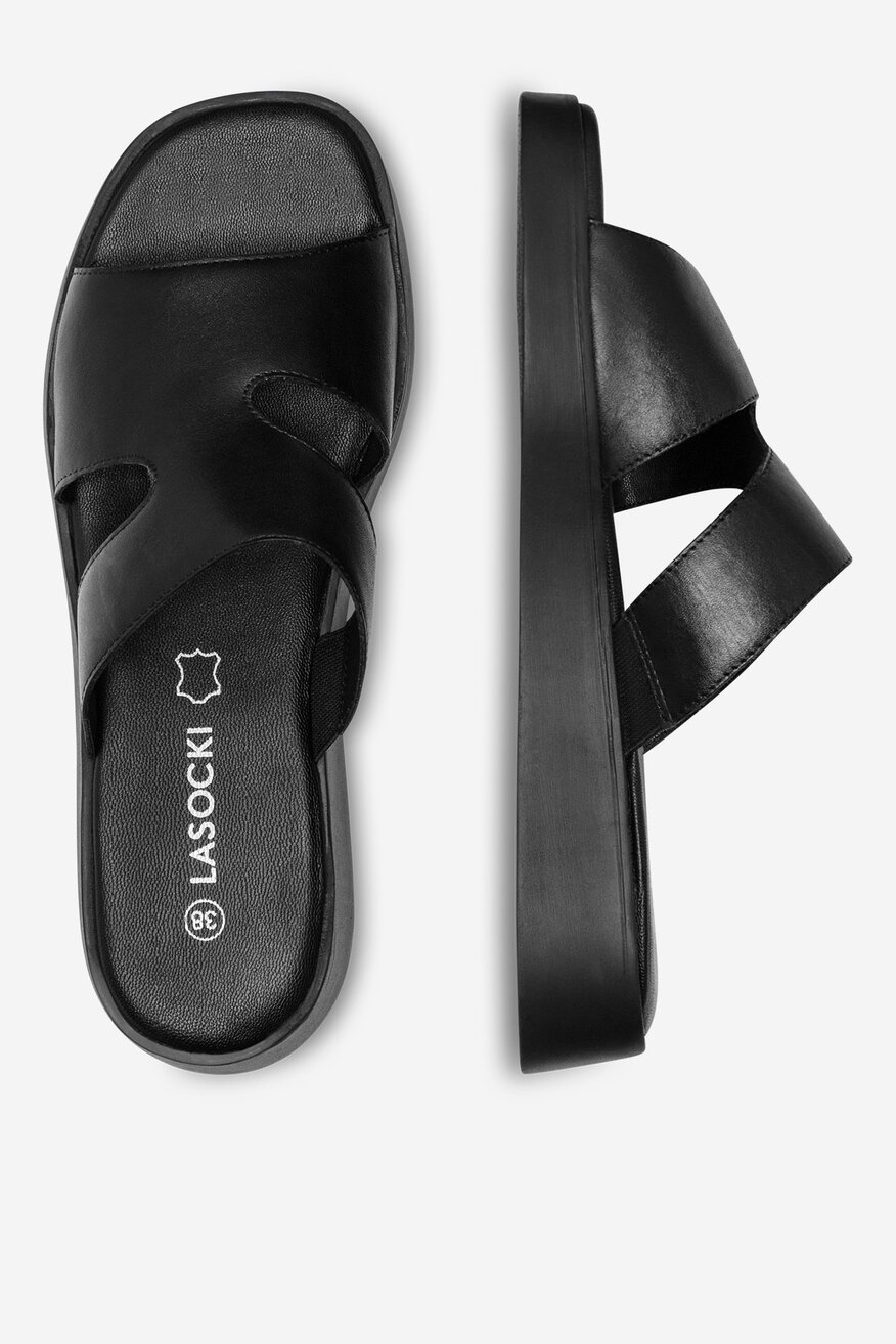 Lasocki - Klapki skórzane - 5905588497172
