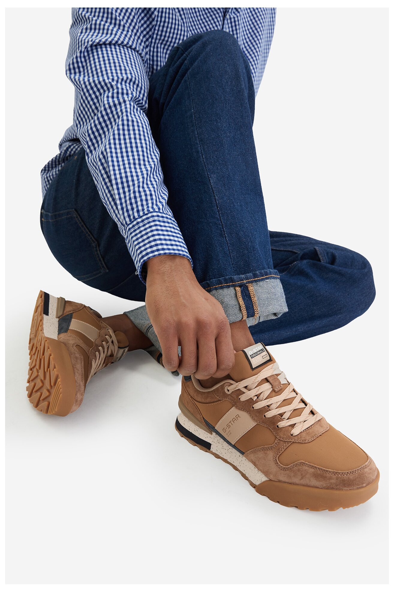 Кросівки G-STAR RAW EO-MILAN-01 КОРИЧНЕВИЙ