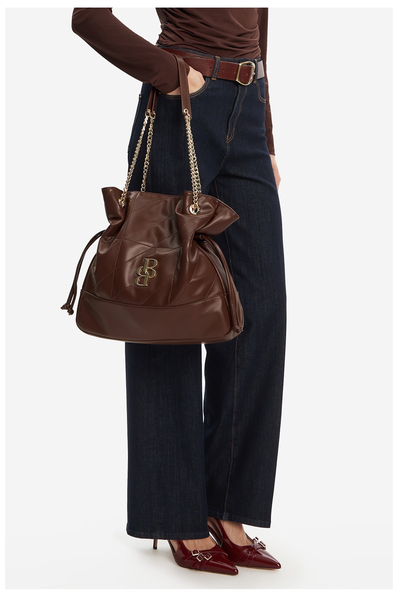 Kézitáska Badura EO-ADELE-LDA8042 SÖTÉTBARNA