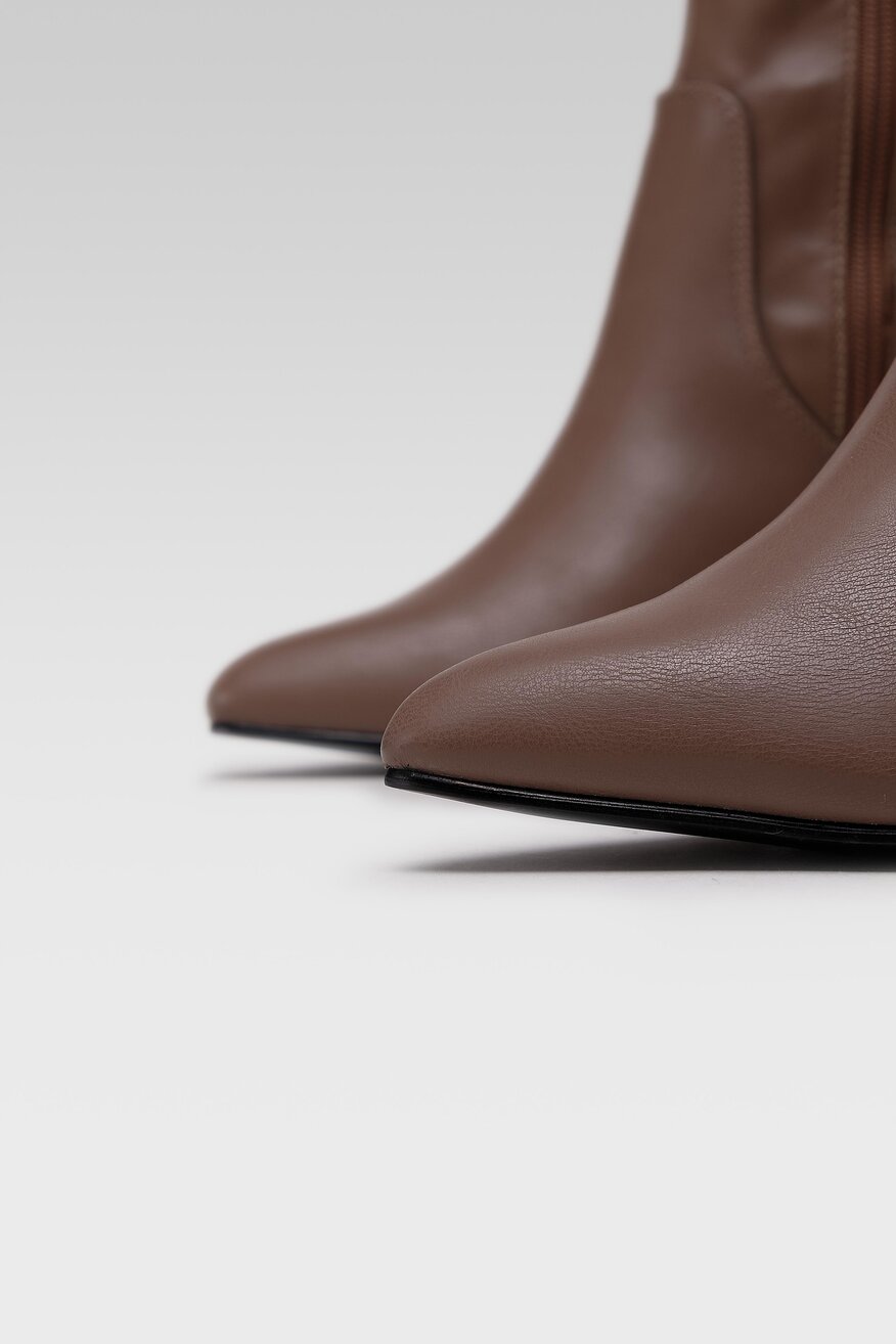 DeeZee - Kozaki beżowe z suwakiem - 5904248007300