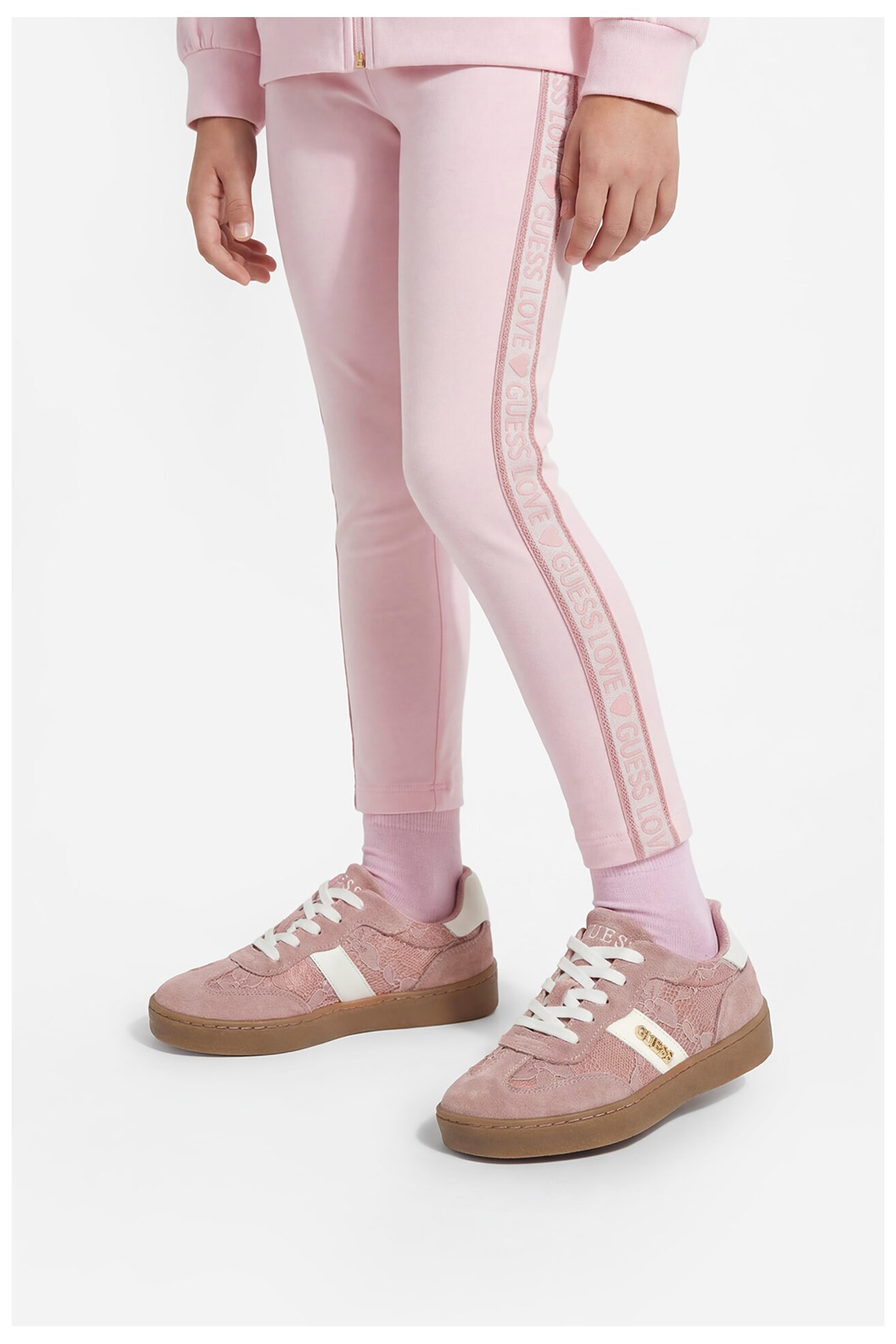 Sneakers GUESS CEO-AVO-LACE Różowy jasny