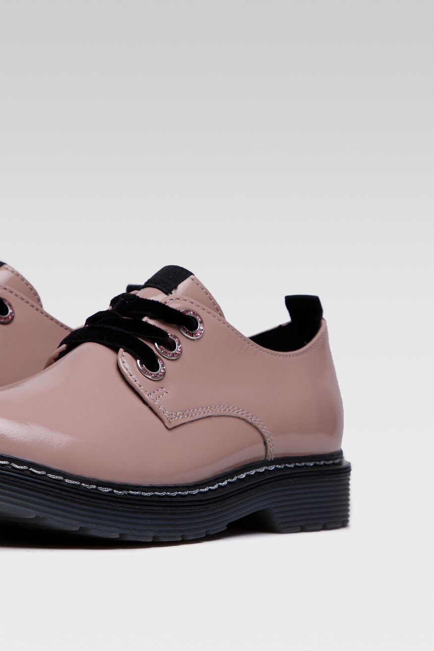 
                Lasocki Young - Skórzane półbuty różowe - 5903698836690