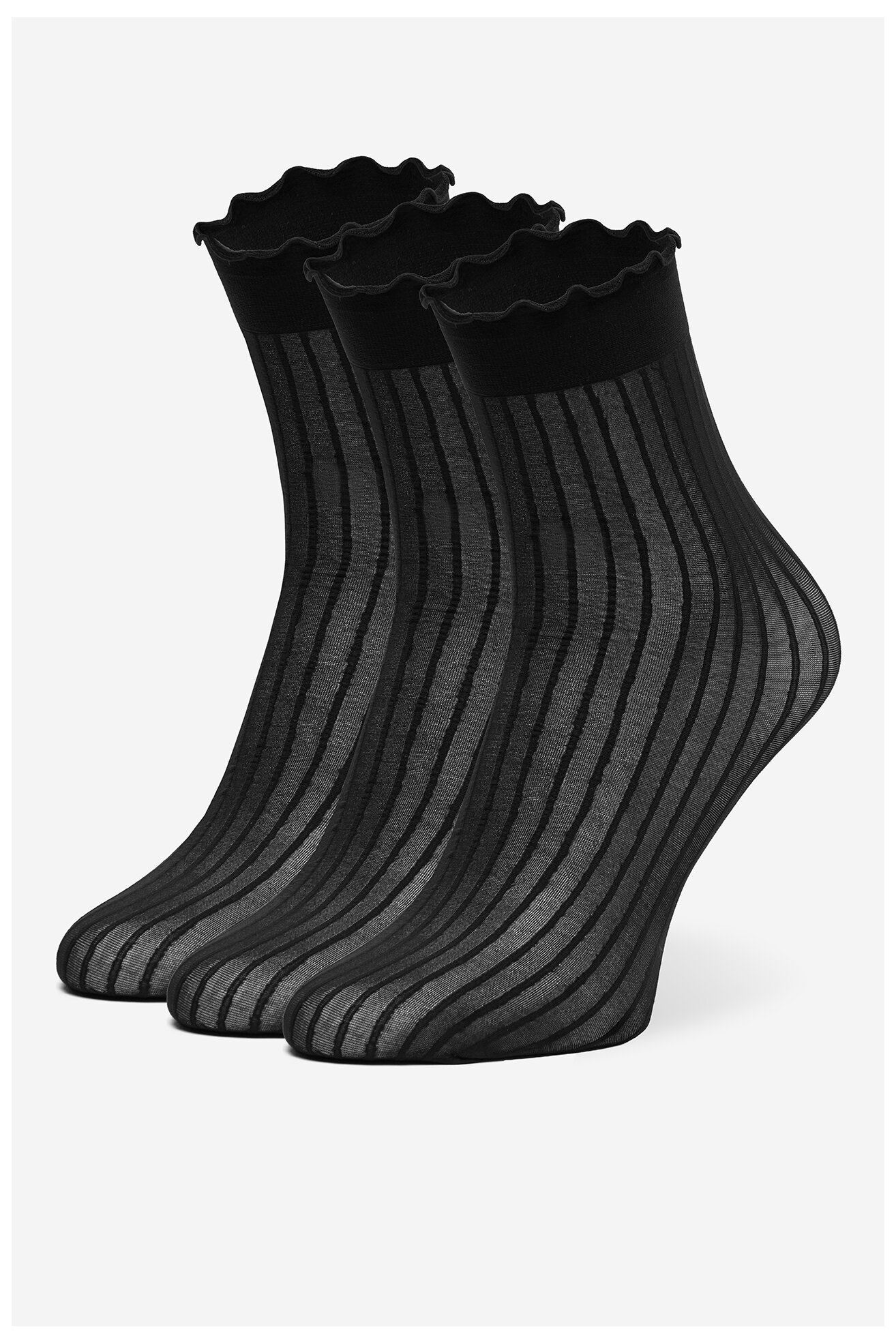 Čarape NINE WEST CEO_AS_NW_01_Z_AW25 (3-PACK) CRNA