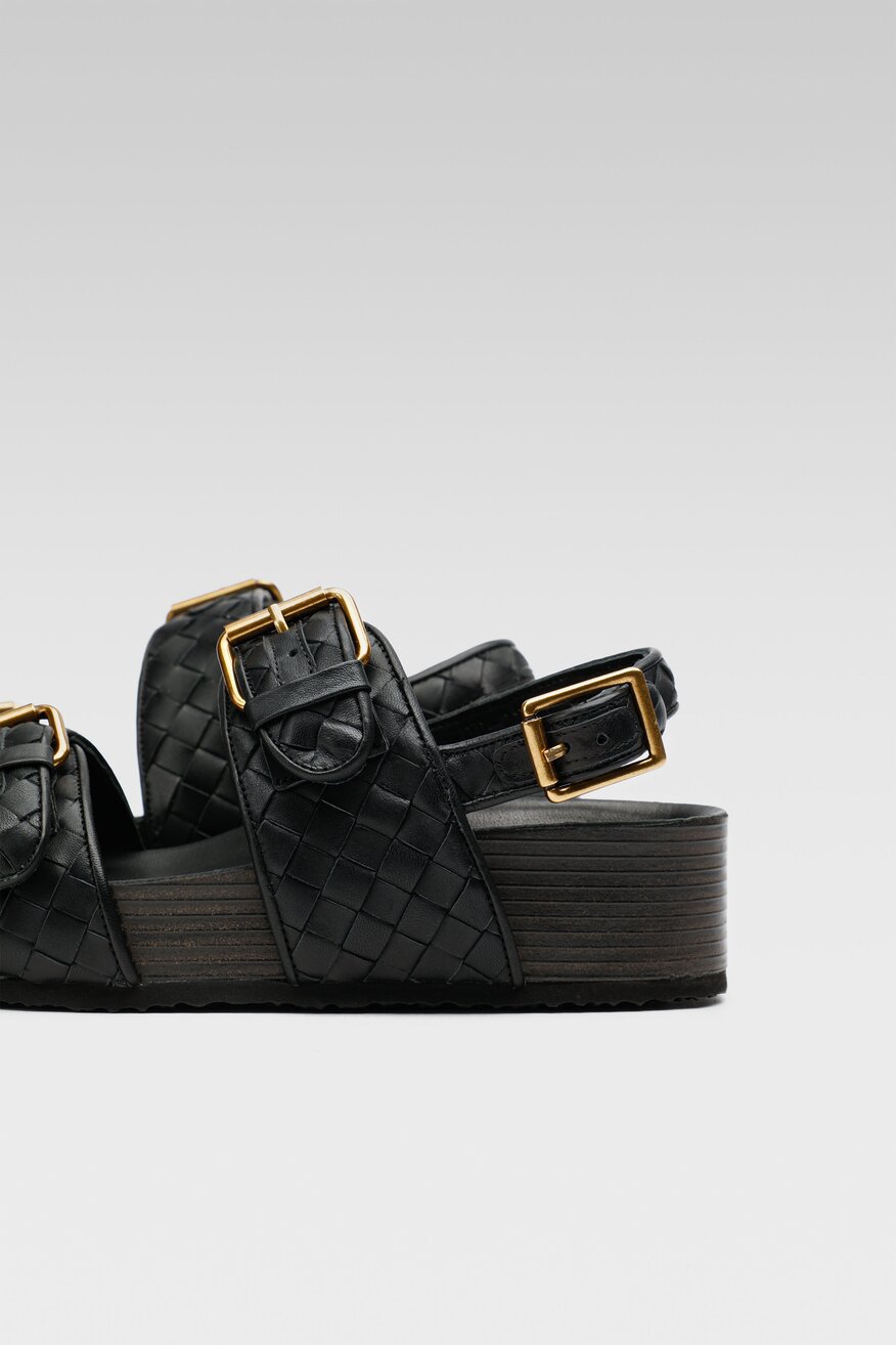 Gino Rossi - Skórzane sandały czarne - 5904248563936