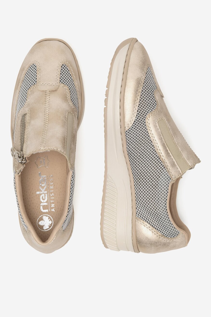 
                Rieker - Półbuty skórzane na koturnie - 2230074029128