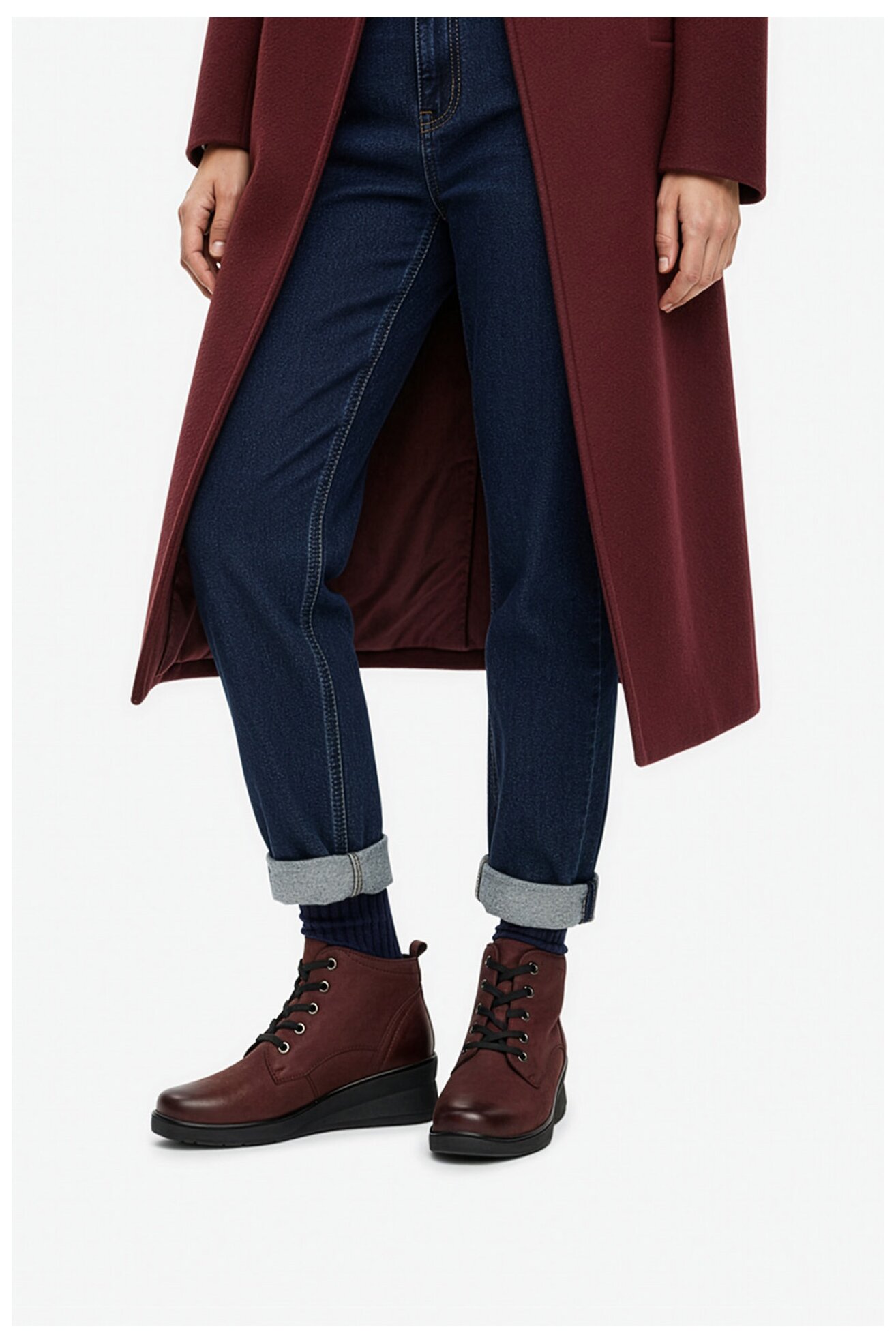 Duboke cipele Go Soft CEO-WI23-NUREN-02 BORDO