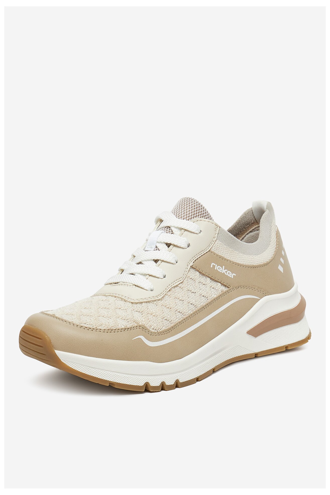 Sneakers Rieker M6609-60 Beżowy