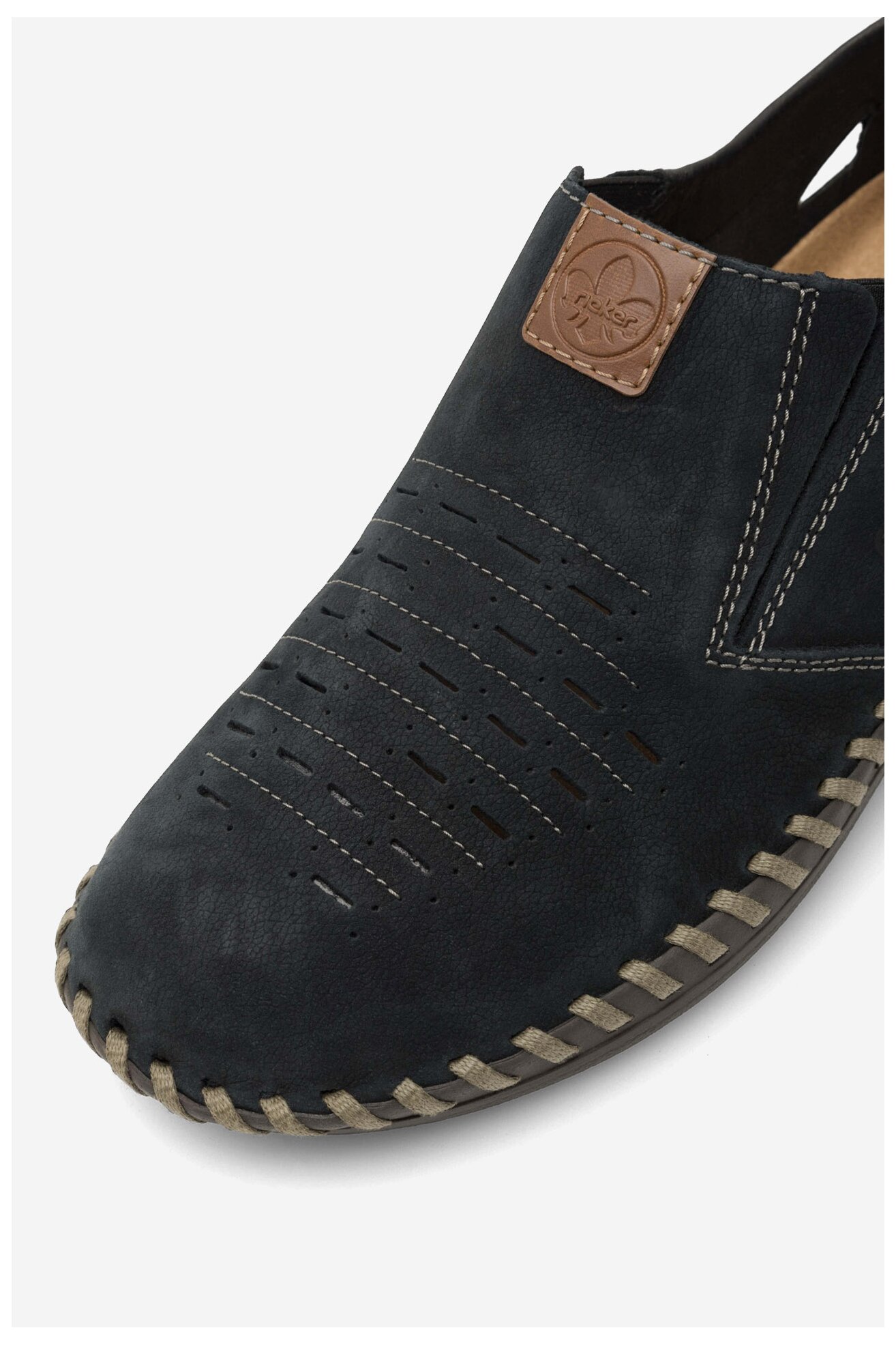 Polobotka Rieker B2457-14 BLANKYTNĚ MODRÁ